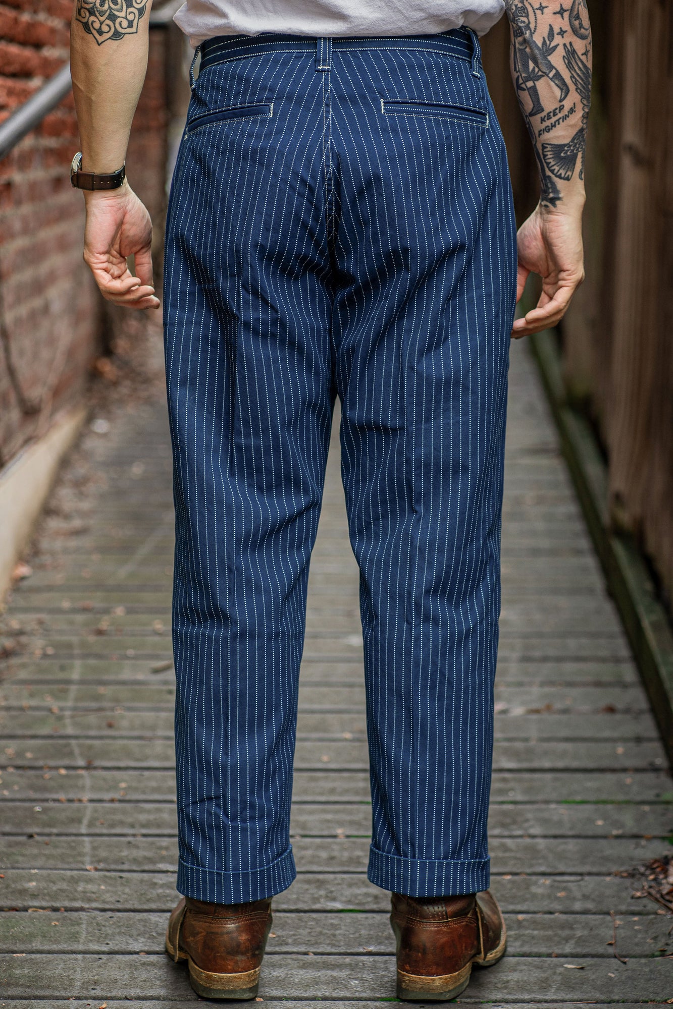 Fullcount 1128-4 Farmers Trousers - Indigo Wabash - Franklin & Poe