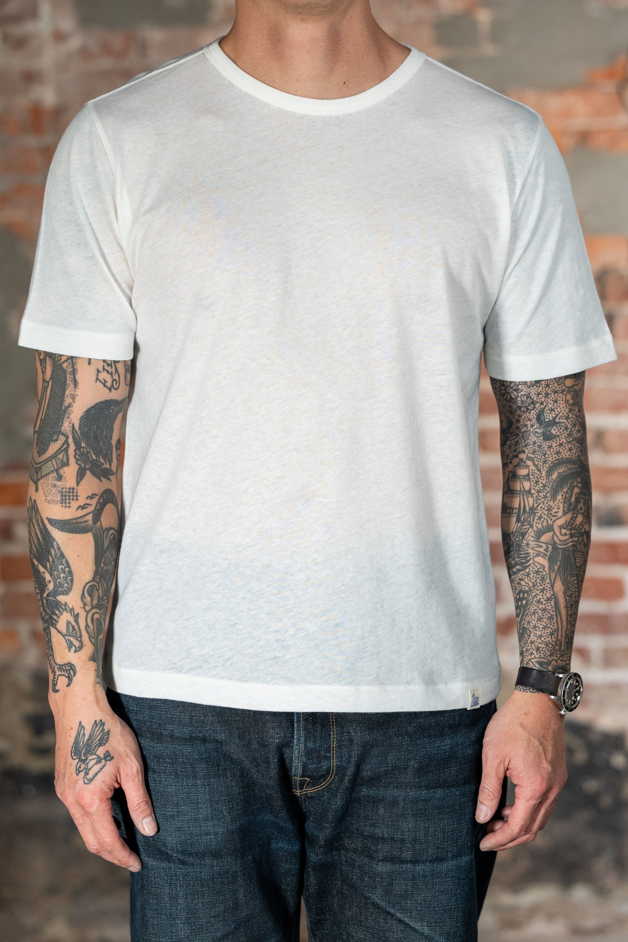 Merz b. Schwanen CASHTEE01 Premium Cotton-Cashmere T-Shirt - Nature