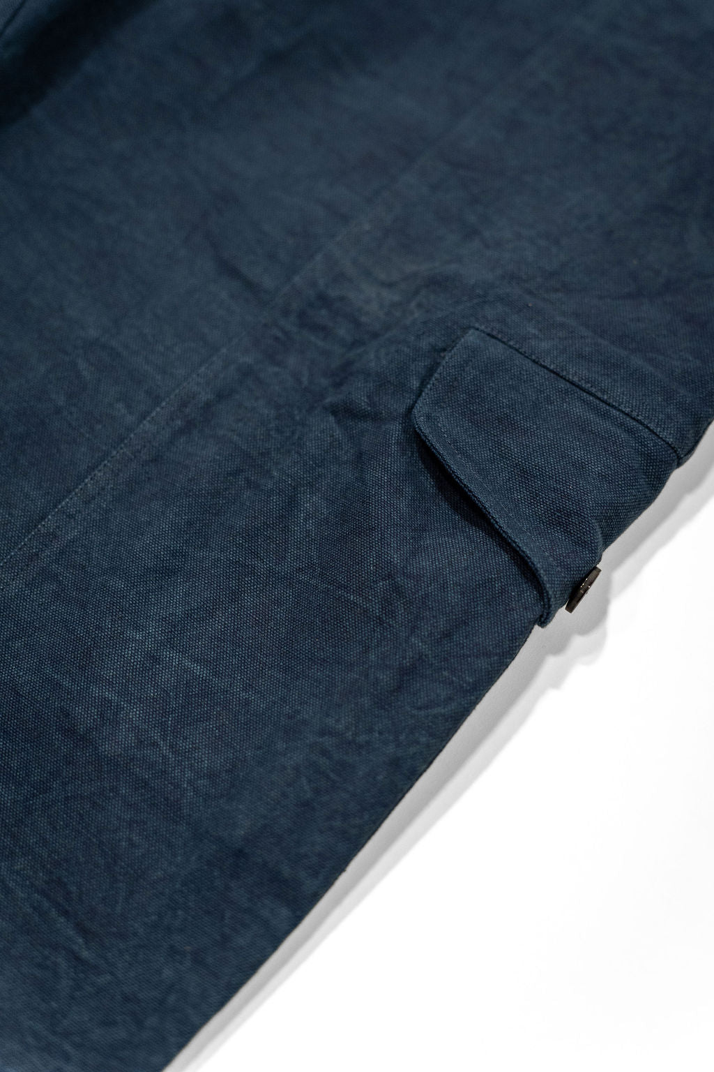 Indi + Ash Cargo Pant - Ferrous Indigo Organic Cotton Millwoven Stone Enzyme Canvas