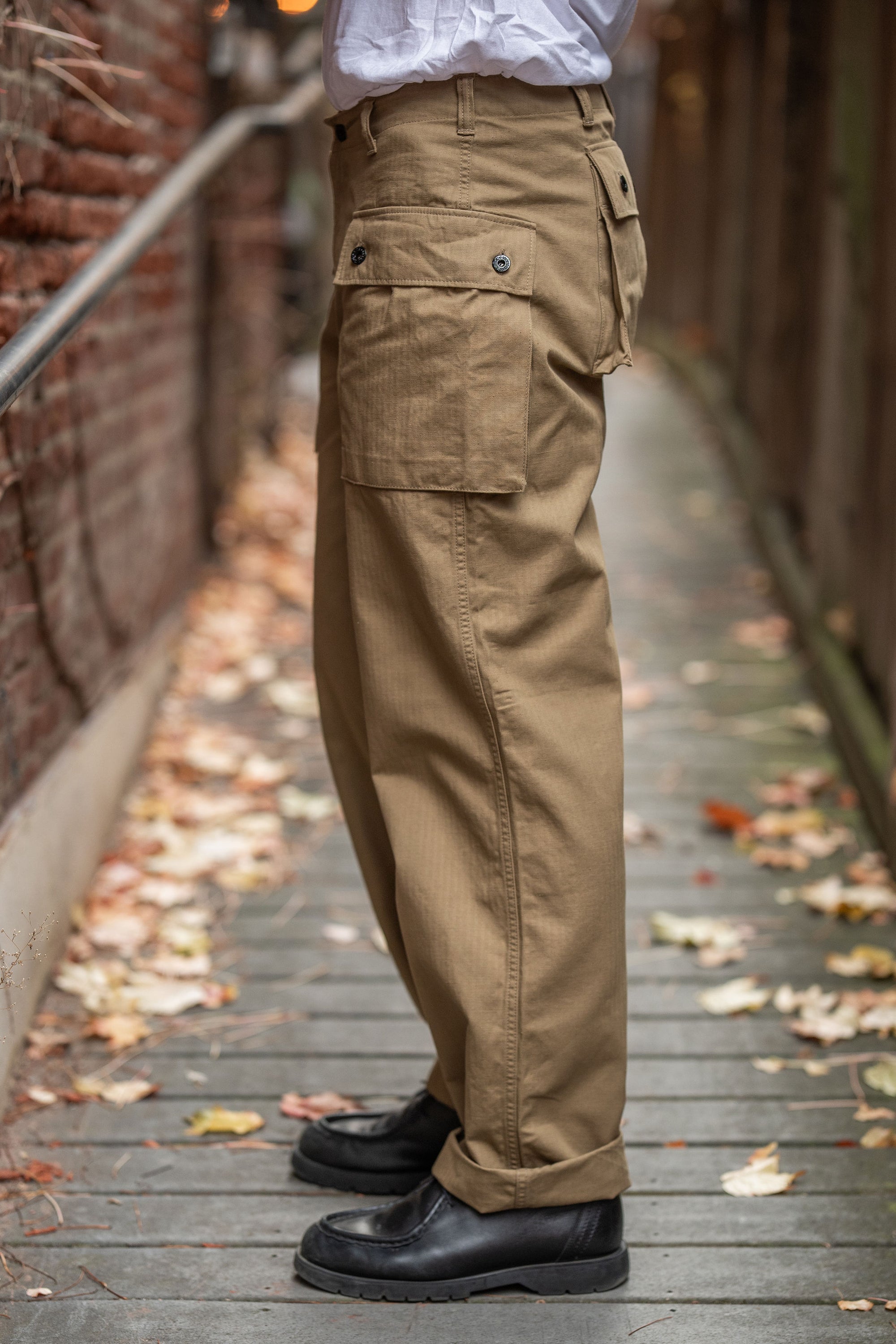 The Flat Head FN-PA-C012 Monkey Pants - Beige