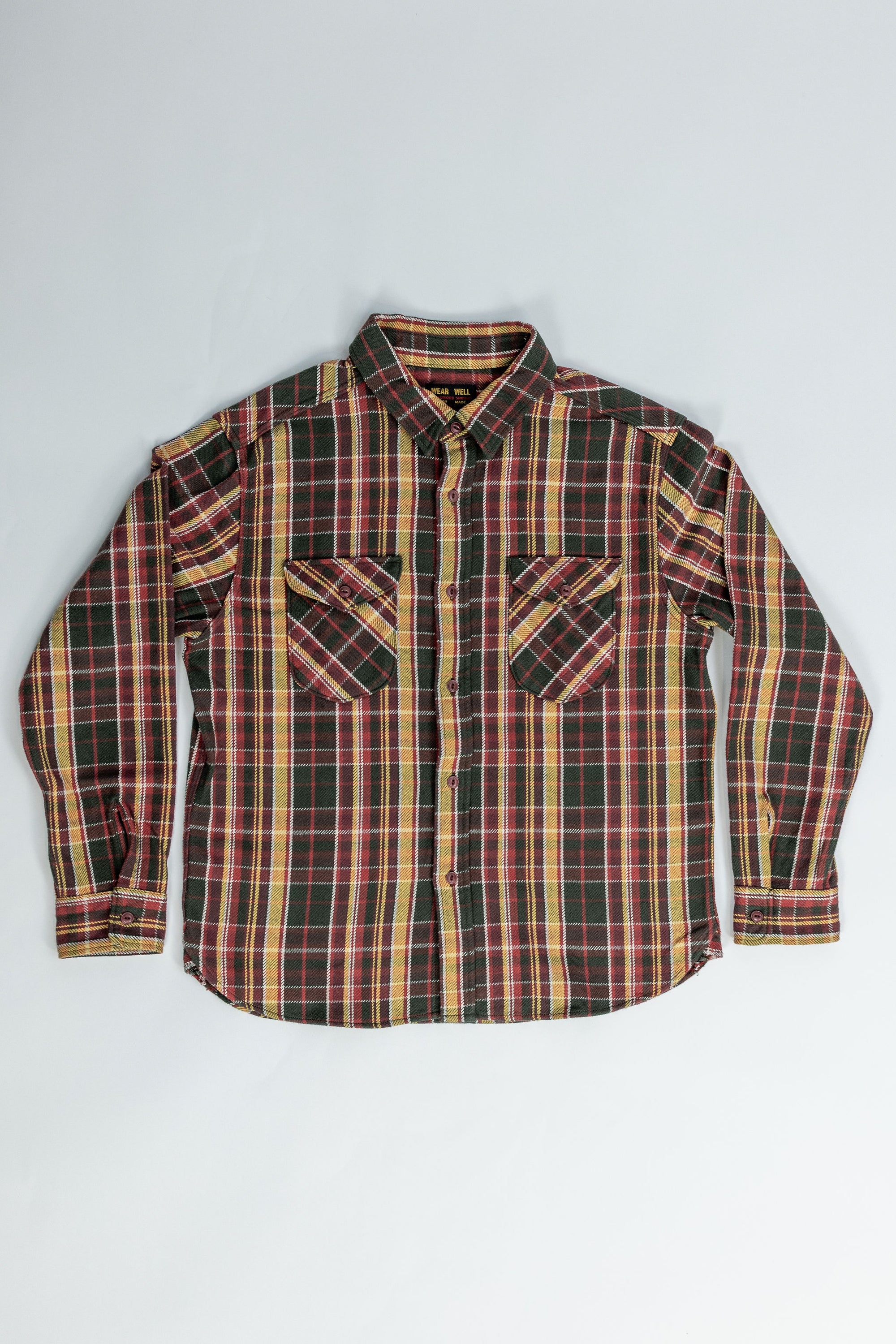 UES 502452 Heavy Flannel Shirt - Red