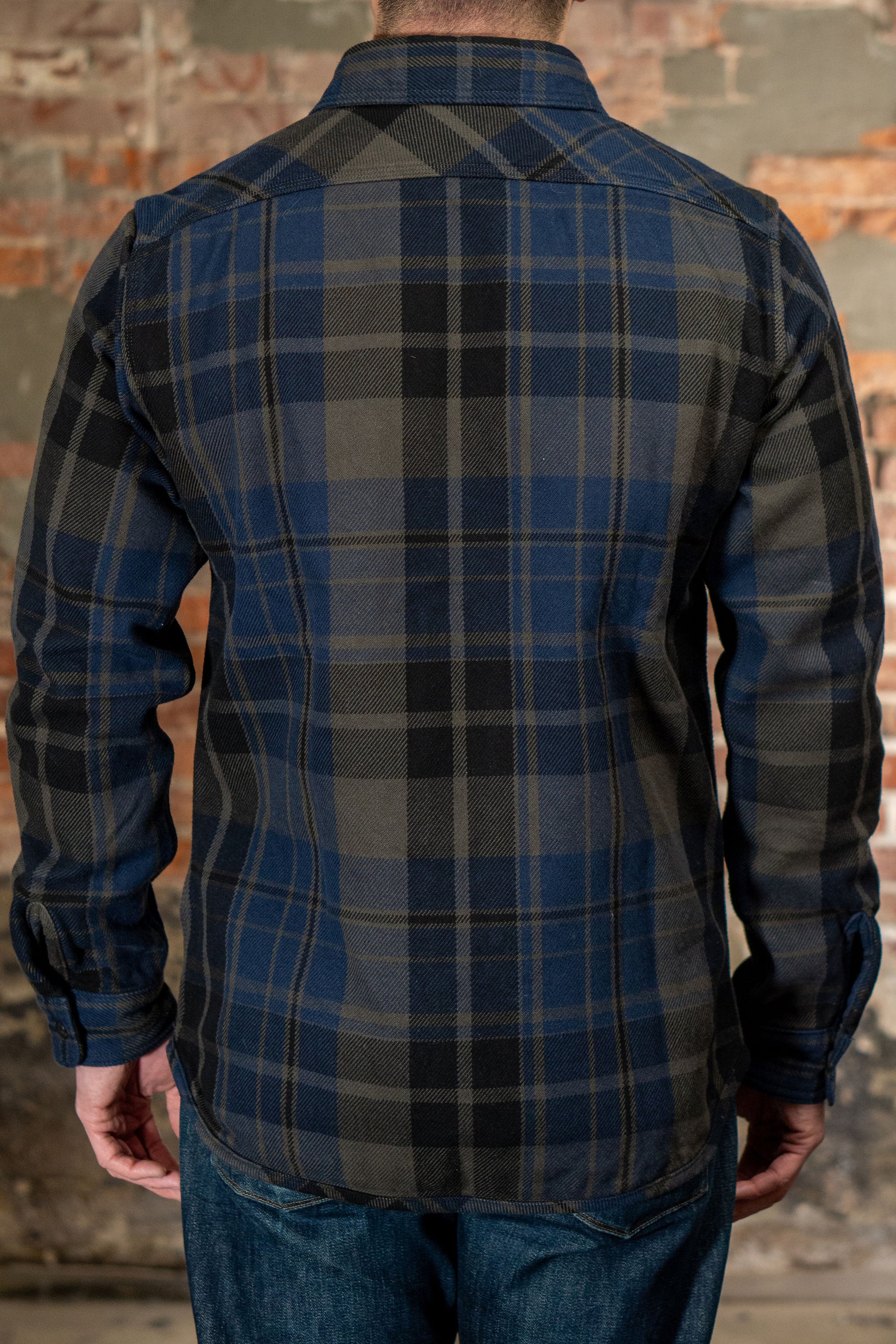 UES 502551 Extra Heavy Flannel Shirts - Navy