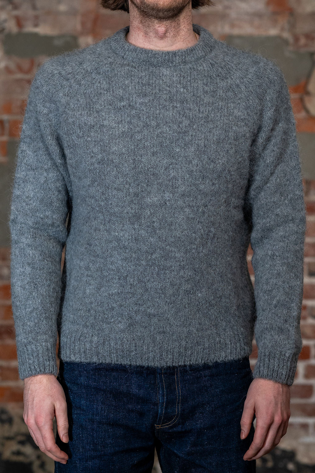 Knickerbocker Fuzz Alpaca Sweater - Charcoal