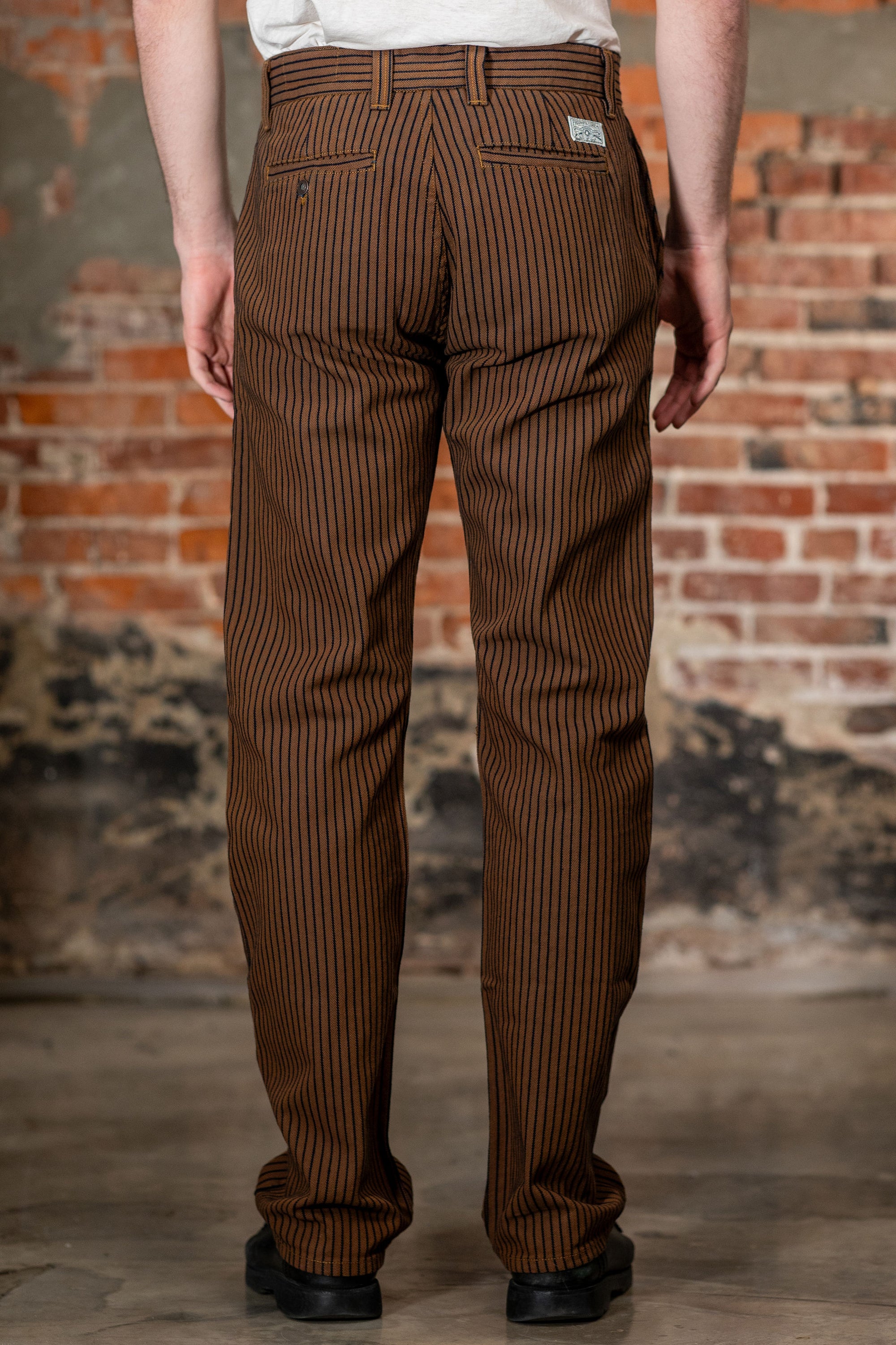 Freenote Cloth Deck Pant - Brown Herringbone Dobby