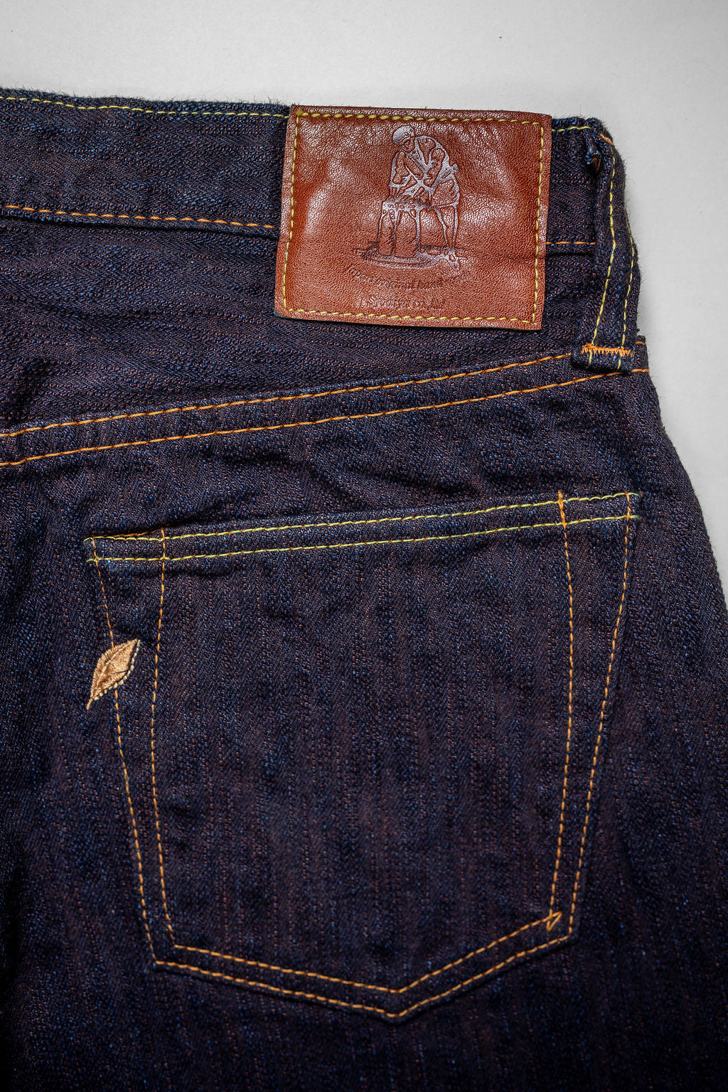 Pure Blue Japan PER-EX-003-ID Regular Straight - 15oz Indigo x Persimmon Extra Slub Denim