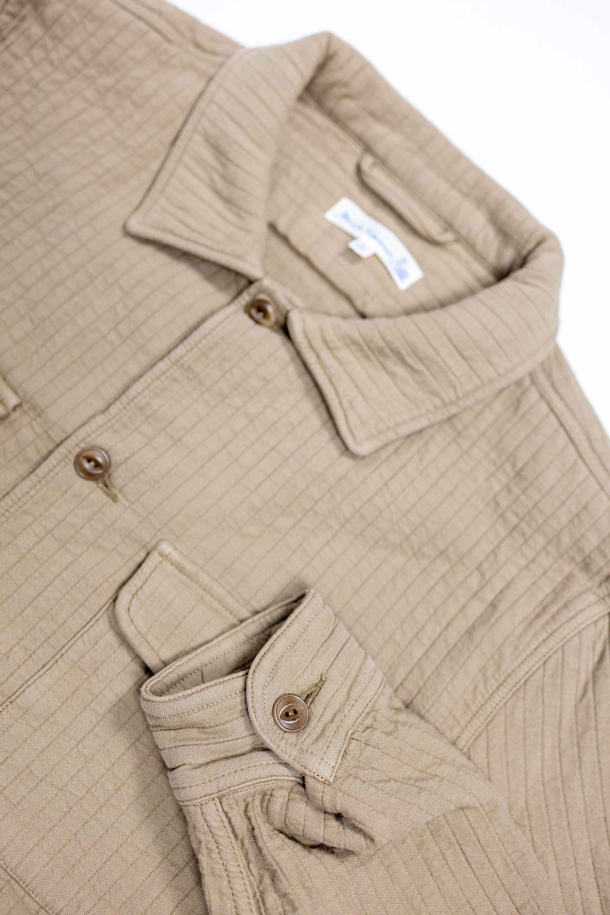 Merz b. Schwanen SHIRT06PAD Padded Shirt Loose Fit - Dusted Khaki