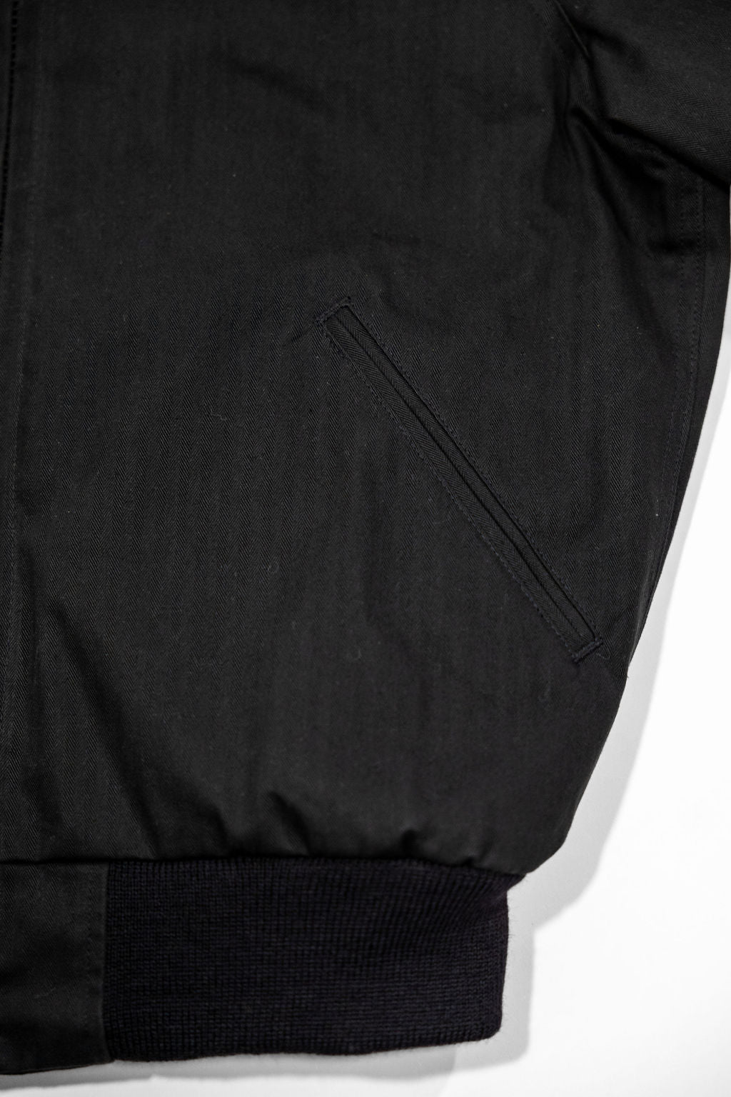 Dehen x Merz b. Schwanen Custom Pilot Jacket - Black Dry Wax Cotton