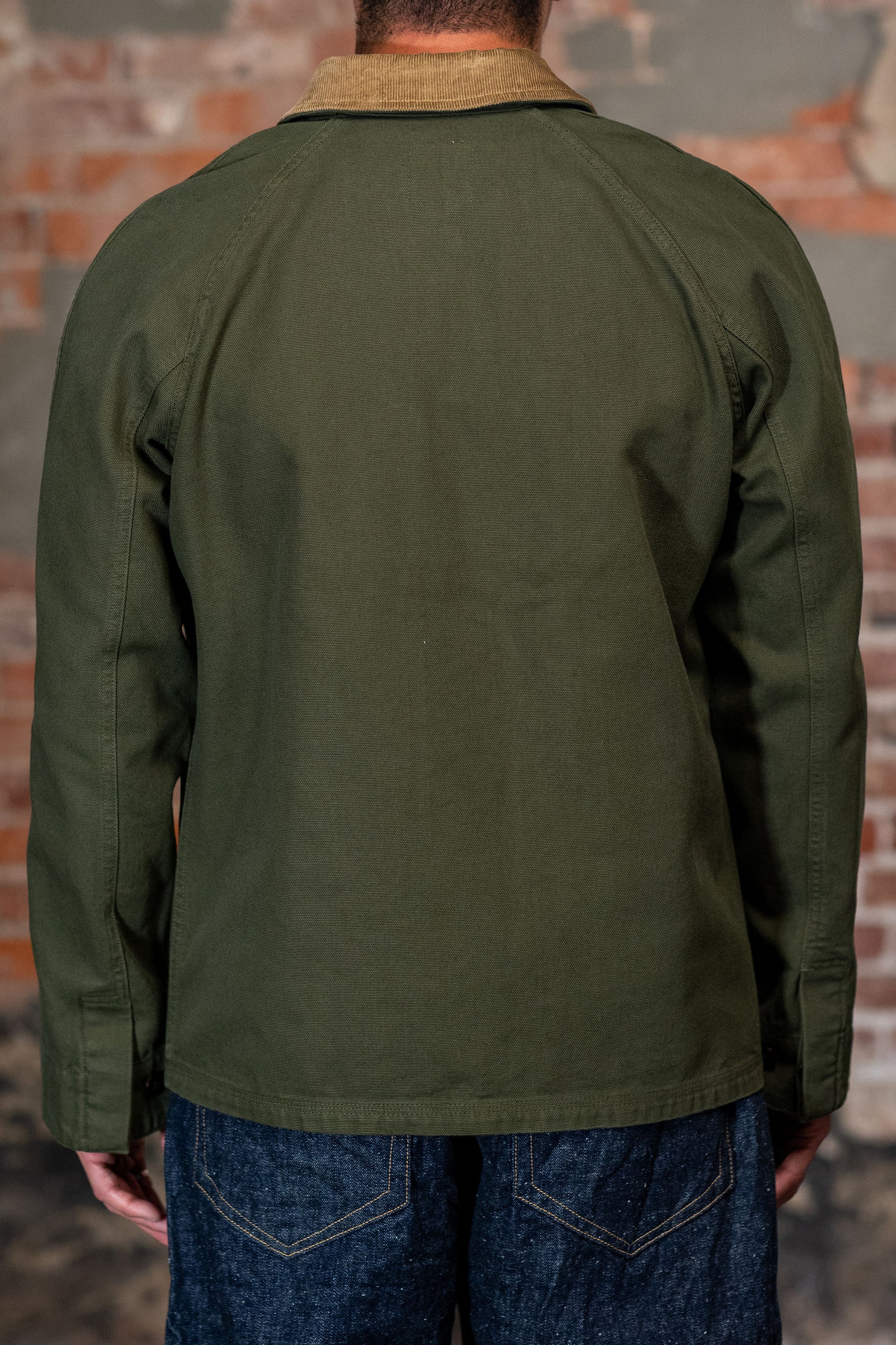 Heimat Textil Journey Coat Contrast Collar - Squad Green