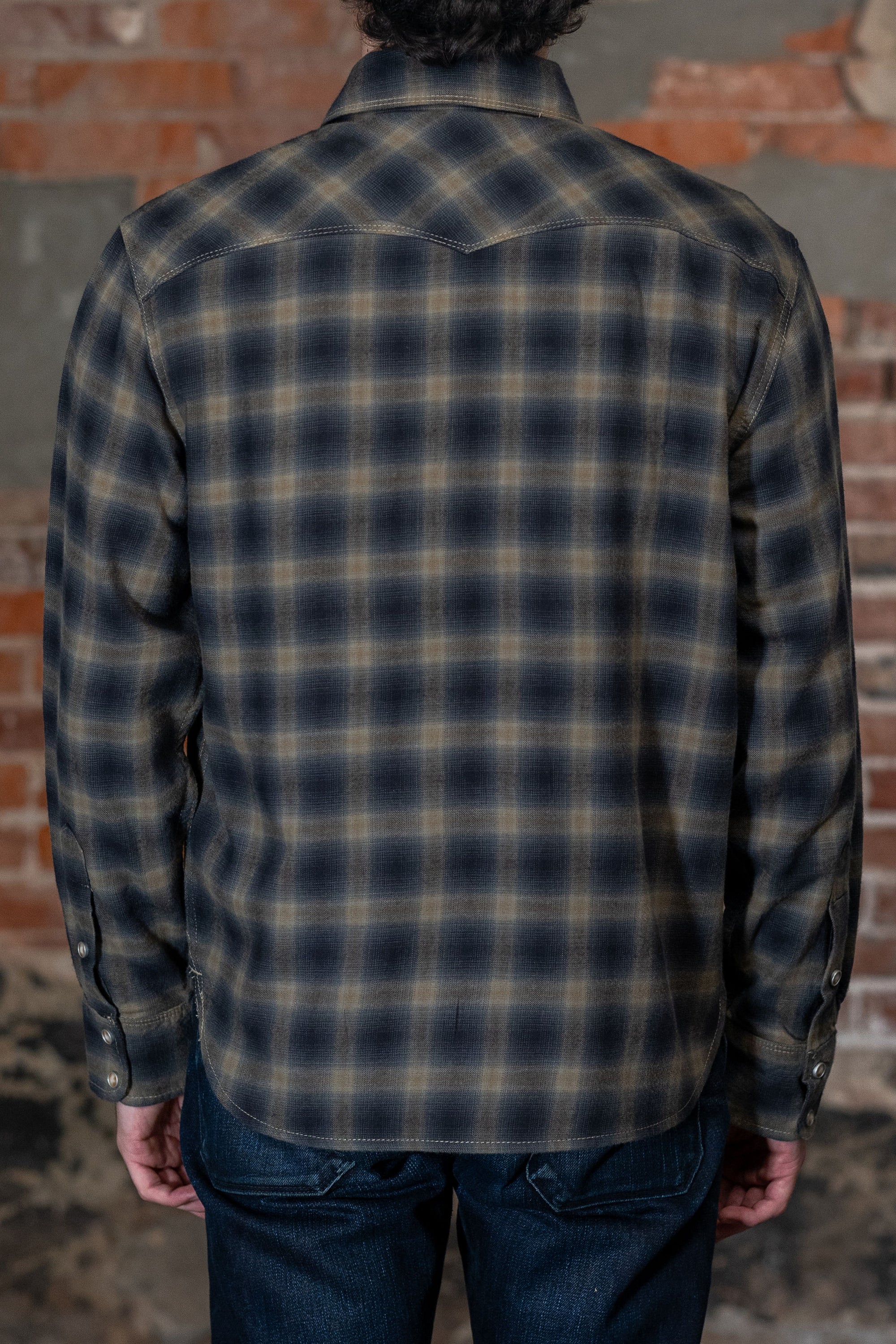 Freenote Cloth Bodie -Navy Shadow Plaid