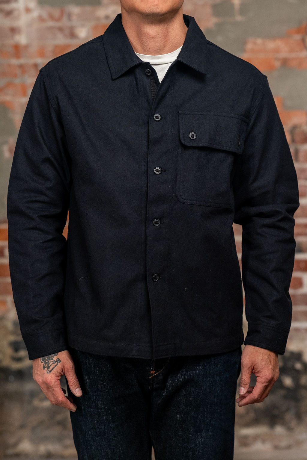 Knickerbocker Market Compact Cotton Overshirt - Black