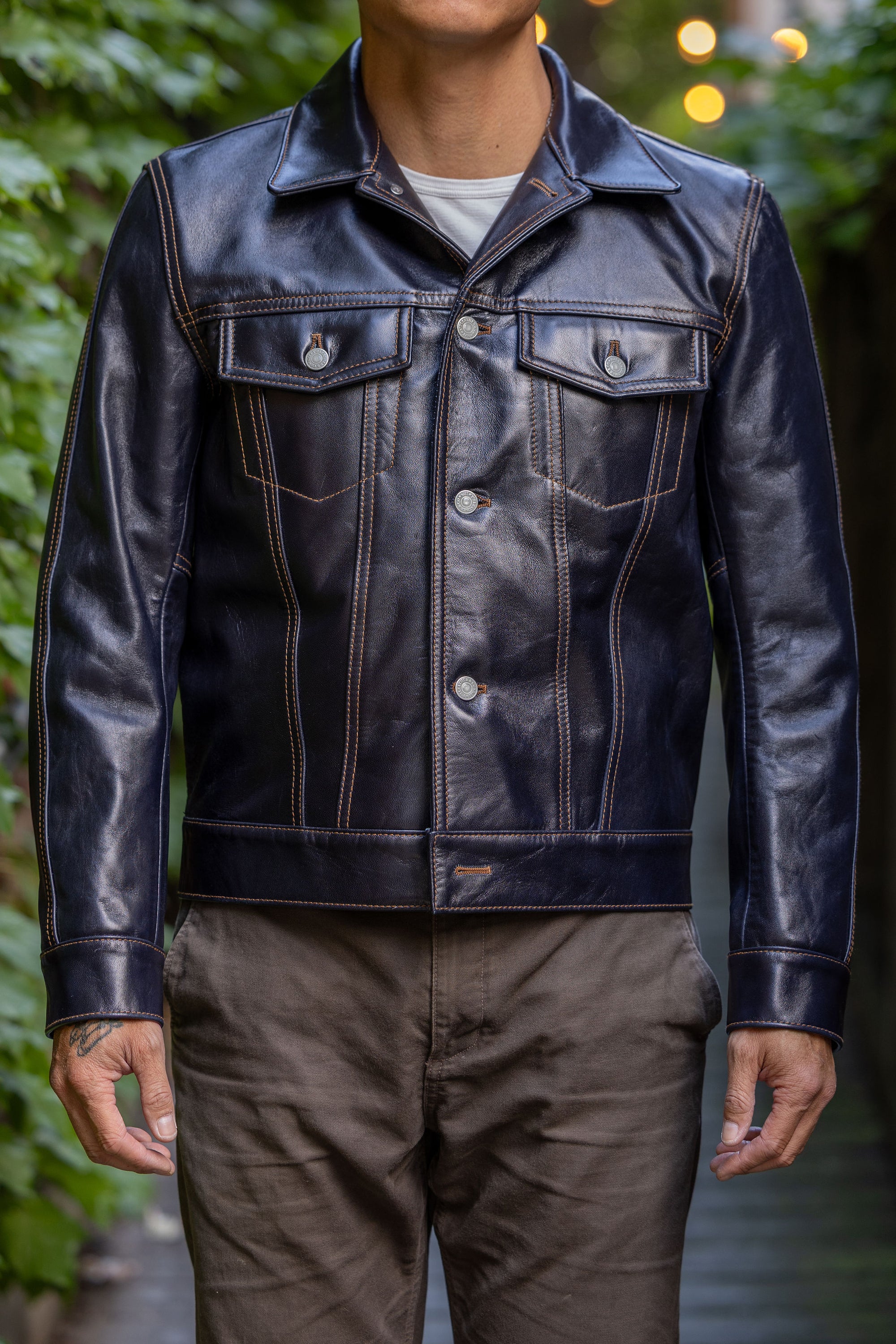 Y'2 IB-139 Indigo Horsehide Type-III Jacket - Franklin & Poe