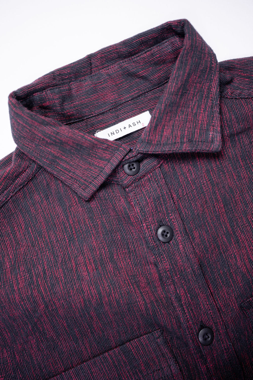 Indi + Ash Ames Workshirt - Indian Madder/Iron Handwoven Canvas