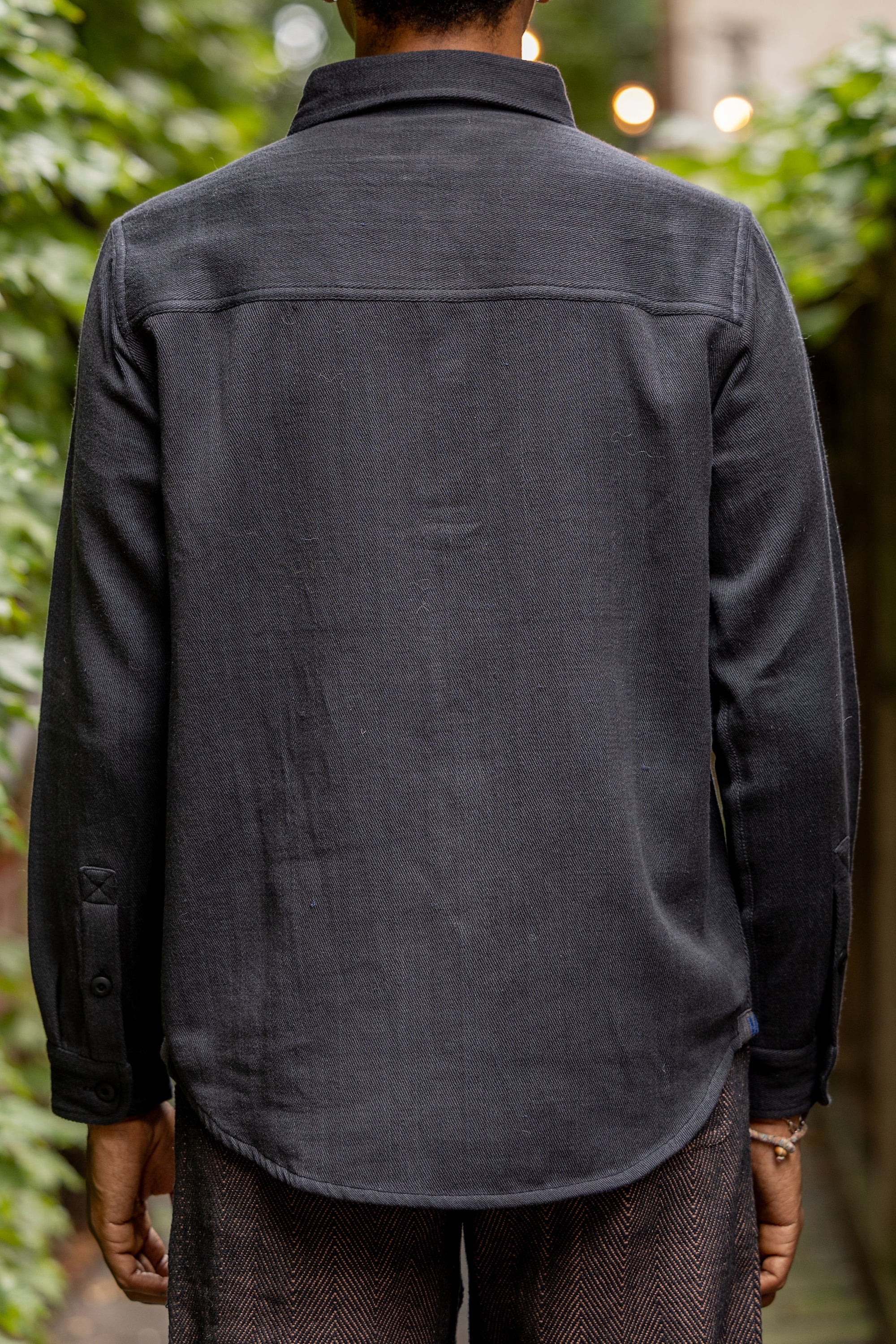 Indi + Ash Ames Workshirt - Iron/Indigo Handwoven Denim