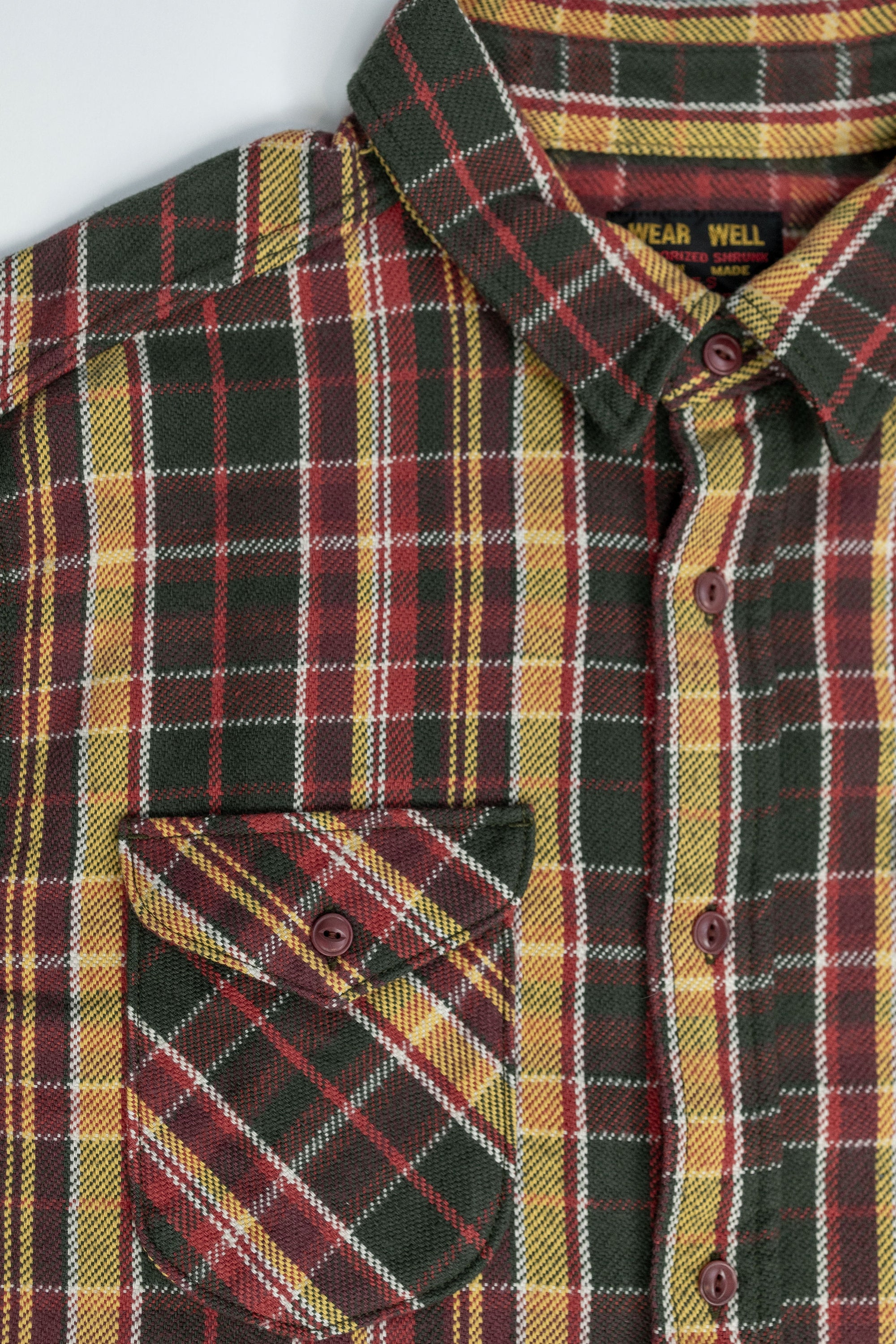 UES 502452 Heavy Flannel Shirt - Red