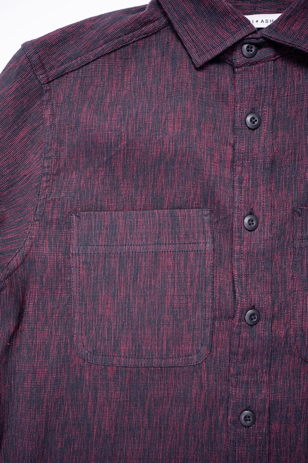 Indi + Ash Ames Workshirt - Indian Madder/Iron Handwoven Canvas