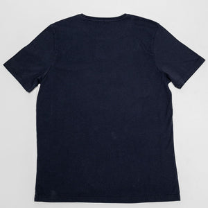 Hansen Garments Julian Crew Neck T-Shirt - Indigo Like laid flat from the back