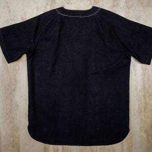 3sixteen Baseball Shirt - Black Khadi Handstitch