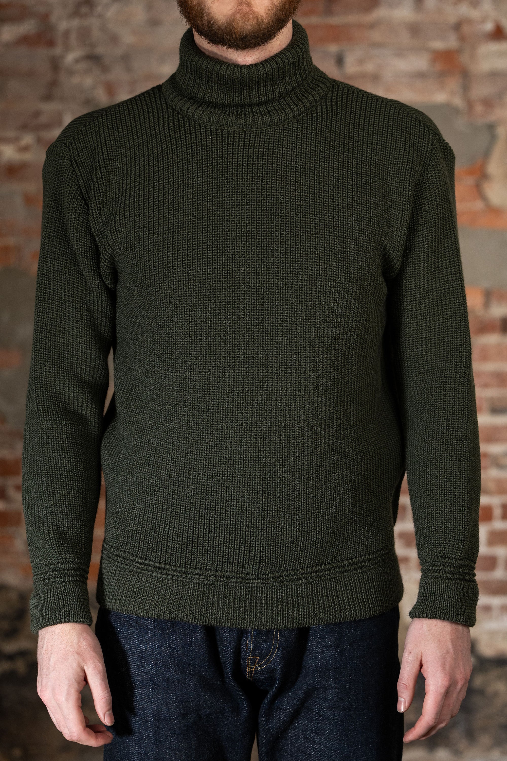 Heimat Textil Boat Roll Neck - Military Green