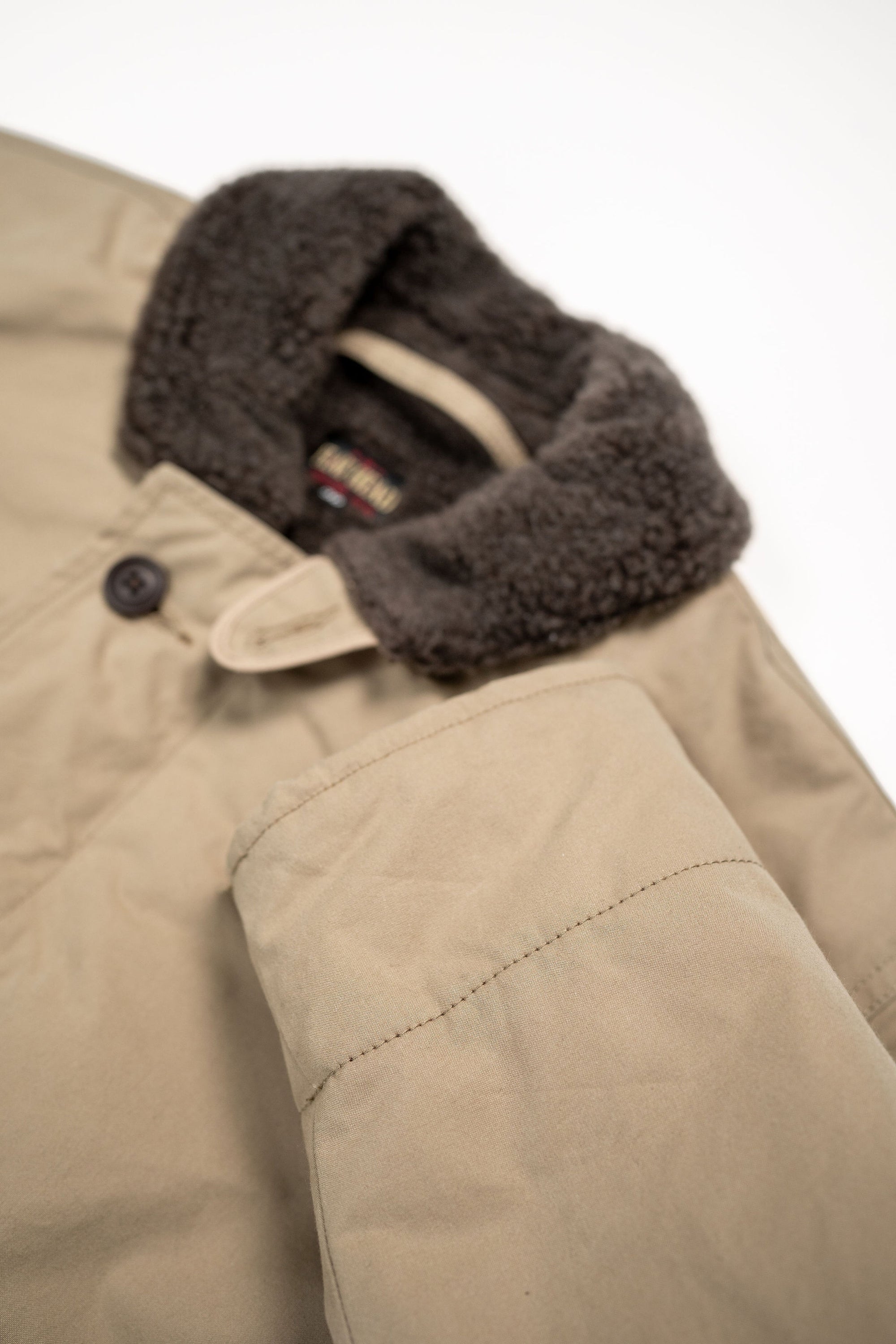 The Flat Head FN-OJ-C015A Boa Jacket Plain - Khaki