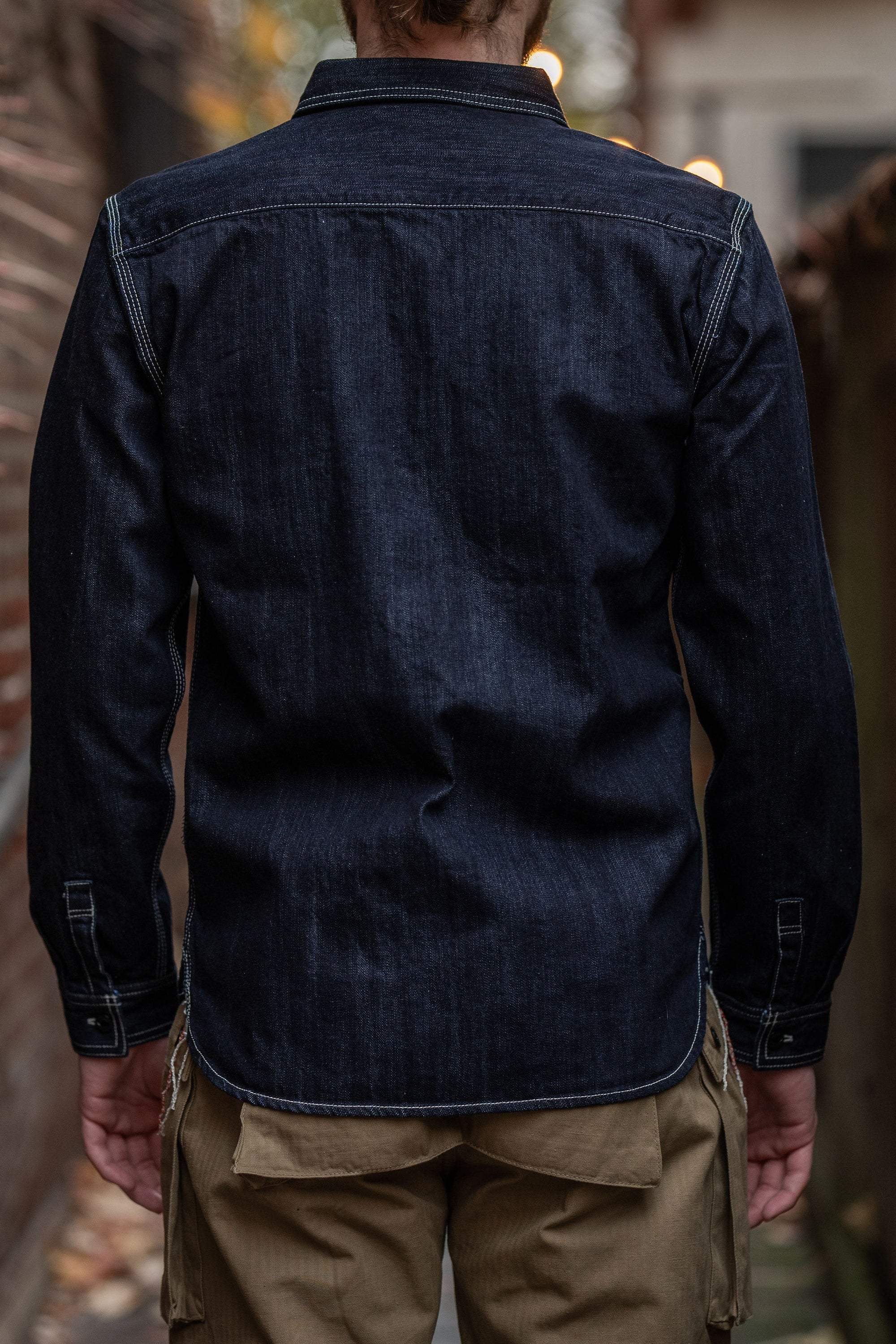 The Flat Head FN-SDK-301L Denim Work Shirt - 10oz Selvedge Denim