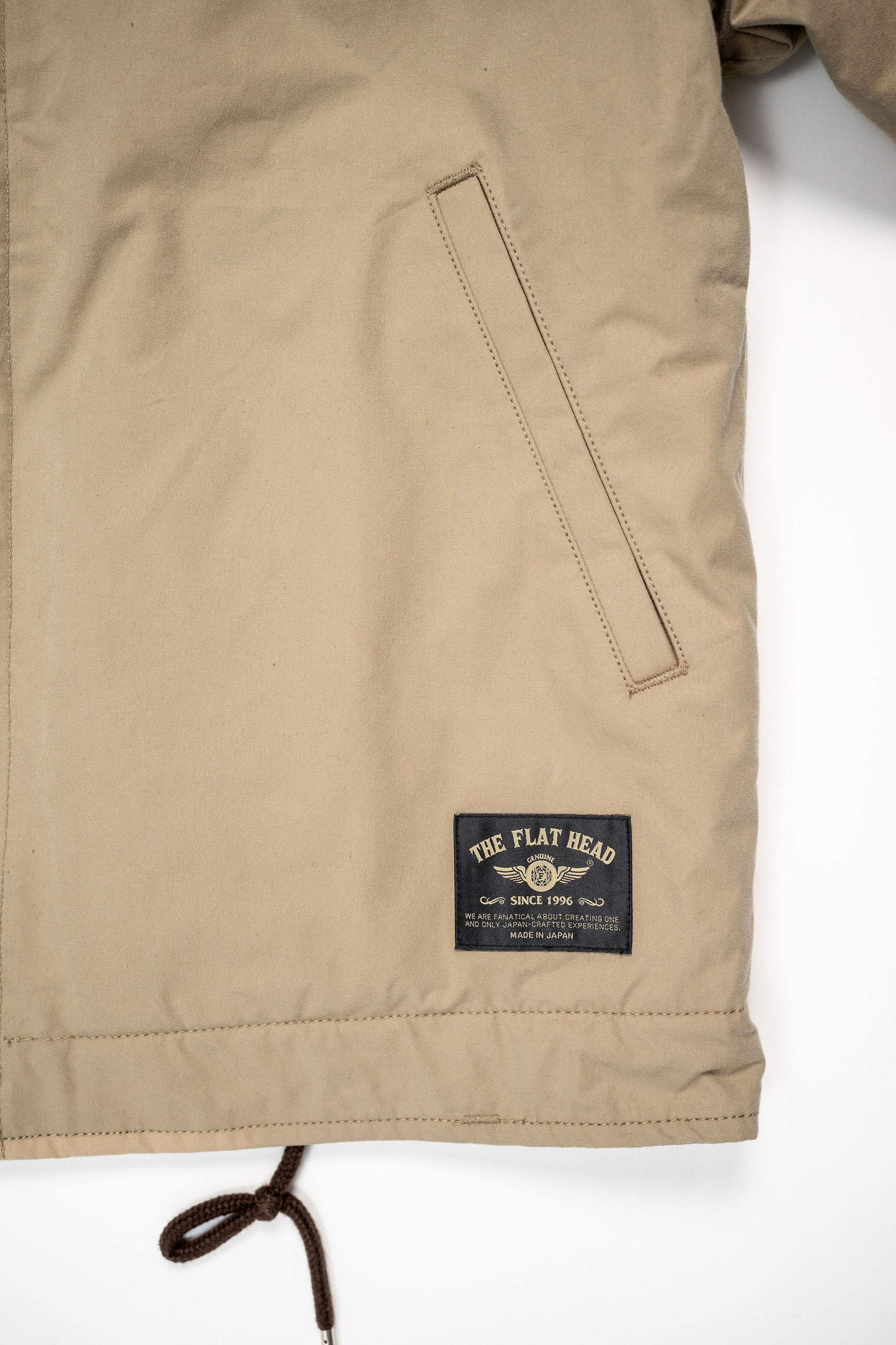 The Flat Head FN-OJ-C015A Boa Jacket Plain - Khaki