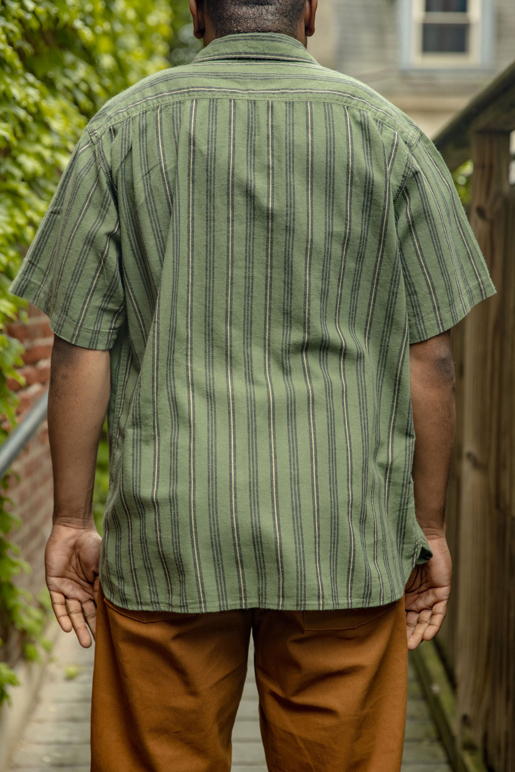 Freenote Cloth Hawaiian - Olive Stripe