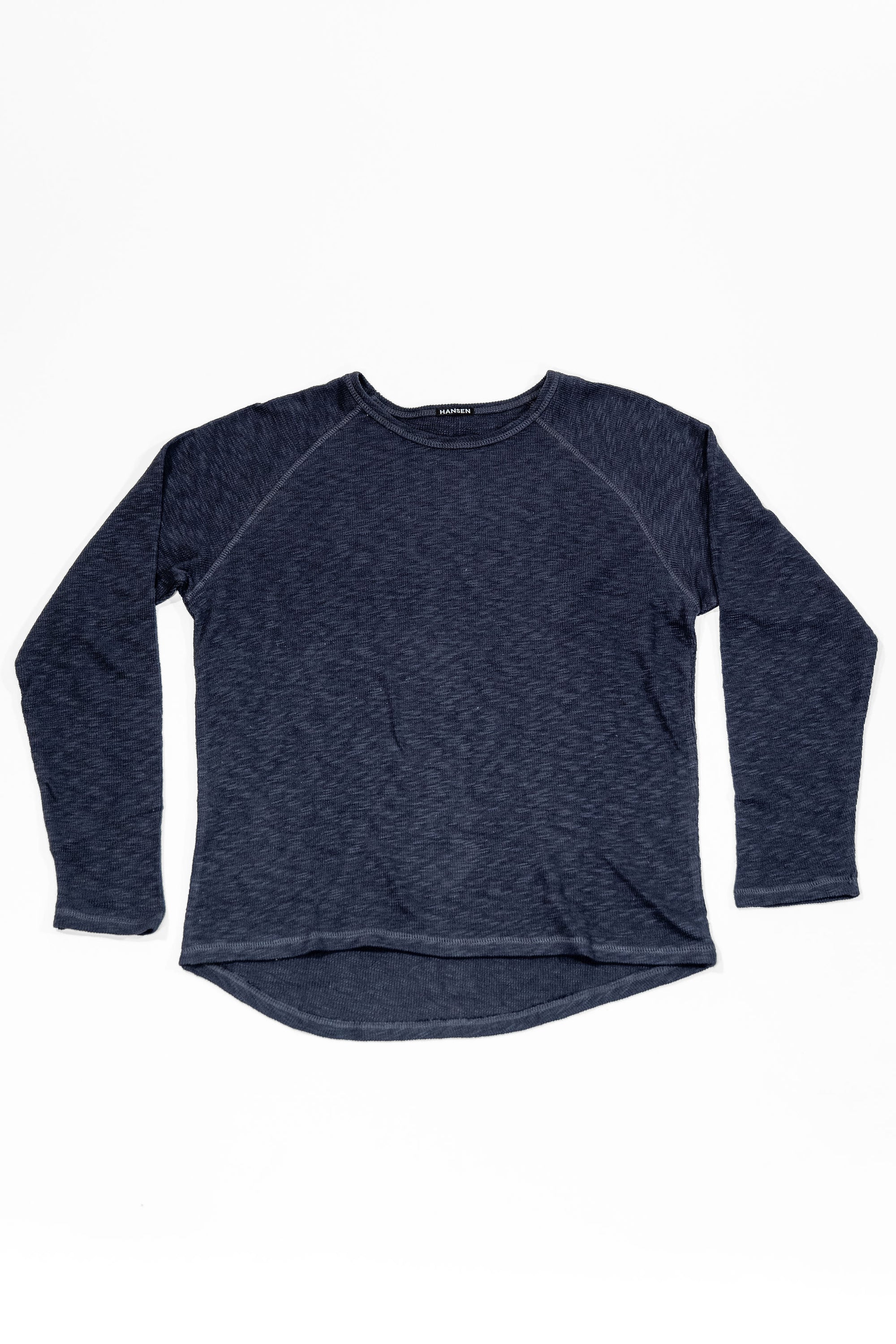 Hansen Garments Felix Raglan Long Sleeve T-Shirt - Indigo-Like