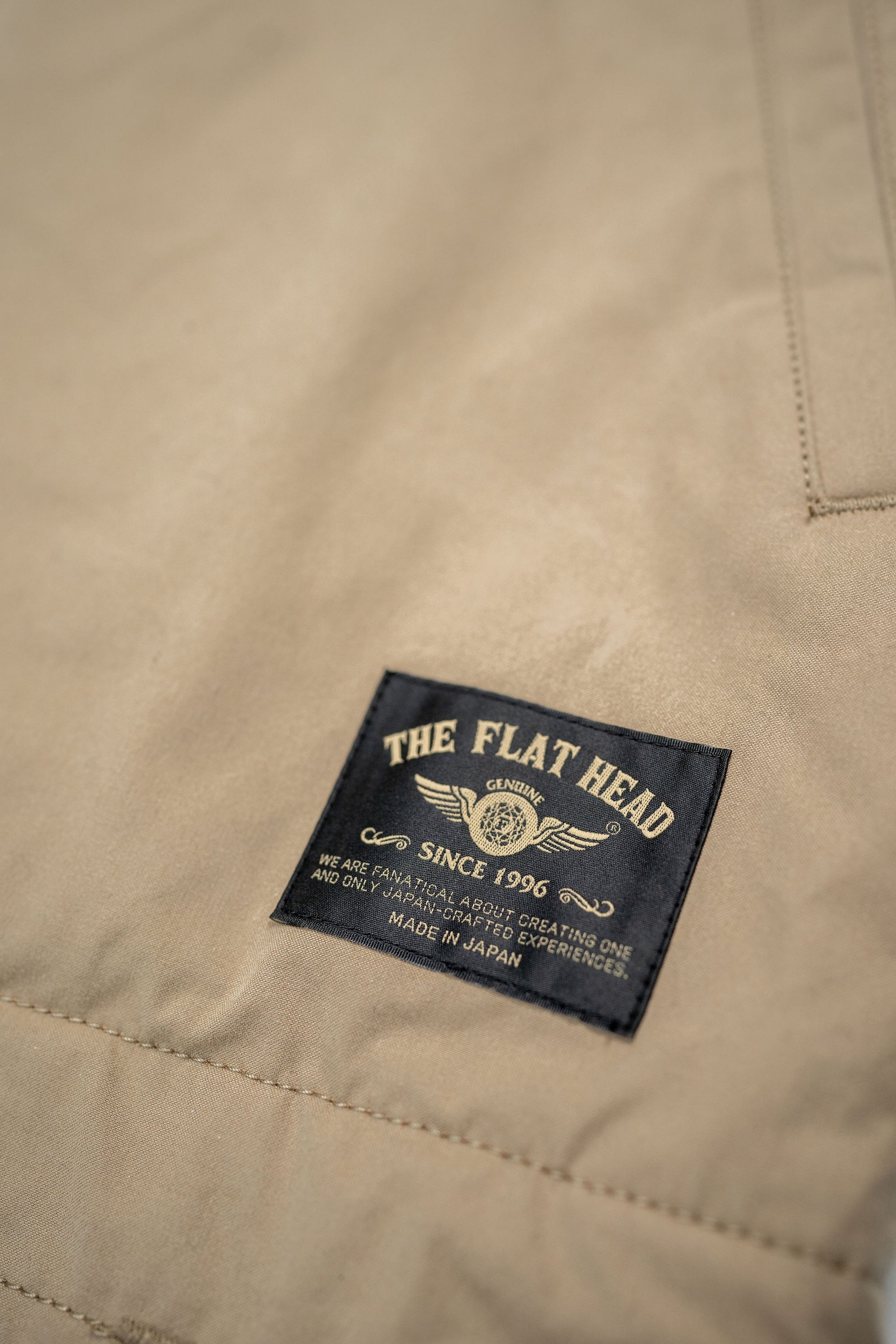 The Flat Head FN-OJ-C015A Boa Jacket Plain - Khaki