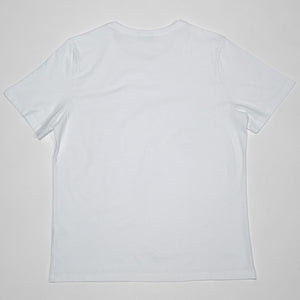Hansen Garments Julian Crew Neck T-Shirt - White laid flat from the back