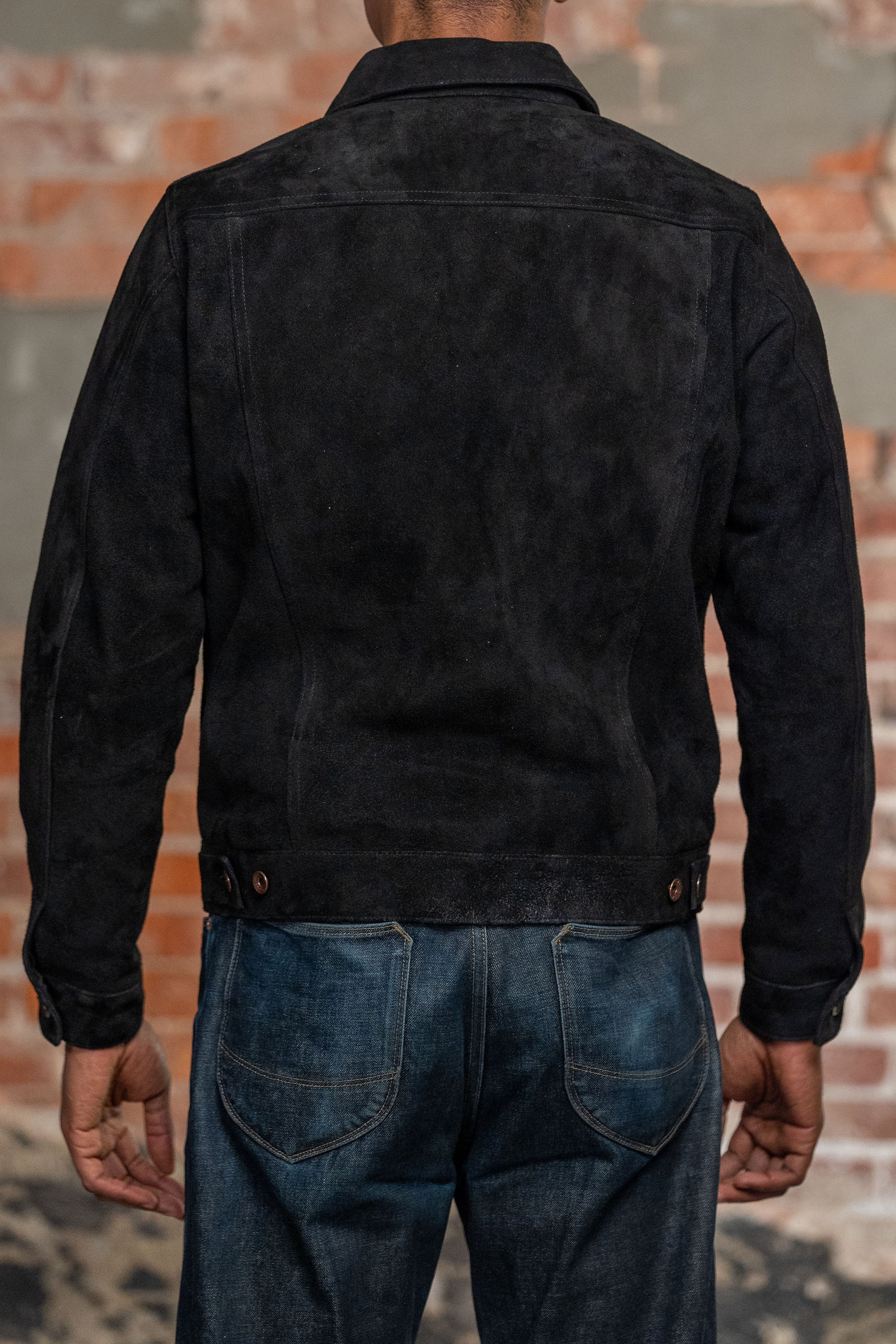 Iron Heart IHJ-155-BLK Horsehide Suede Modified Type III Jacket - Black
