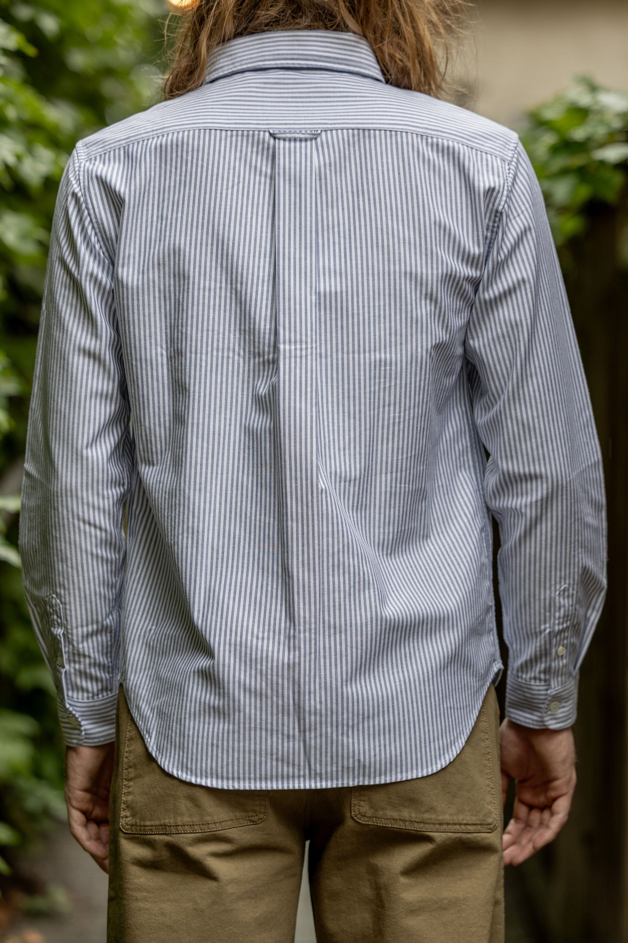 Knickerbocker "Beefy" Cotton Oxford - Navy Stripe