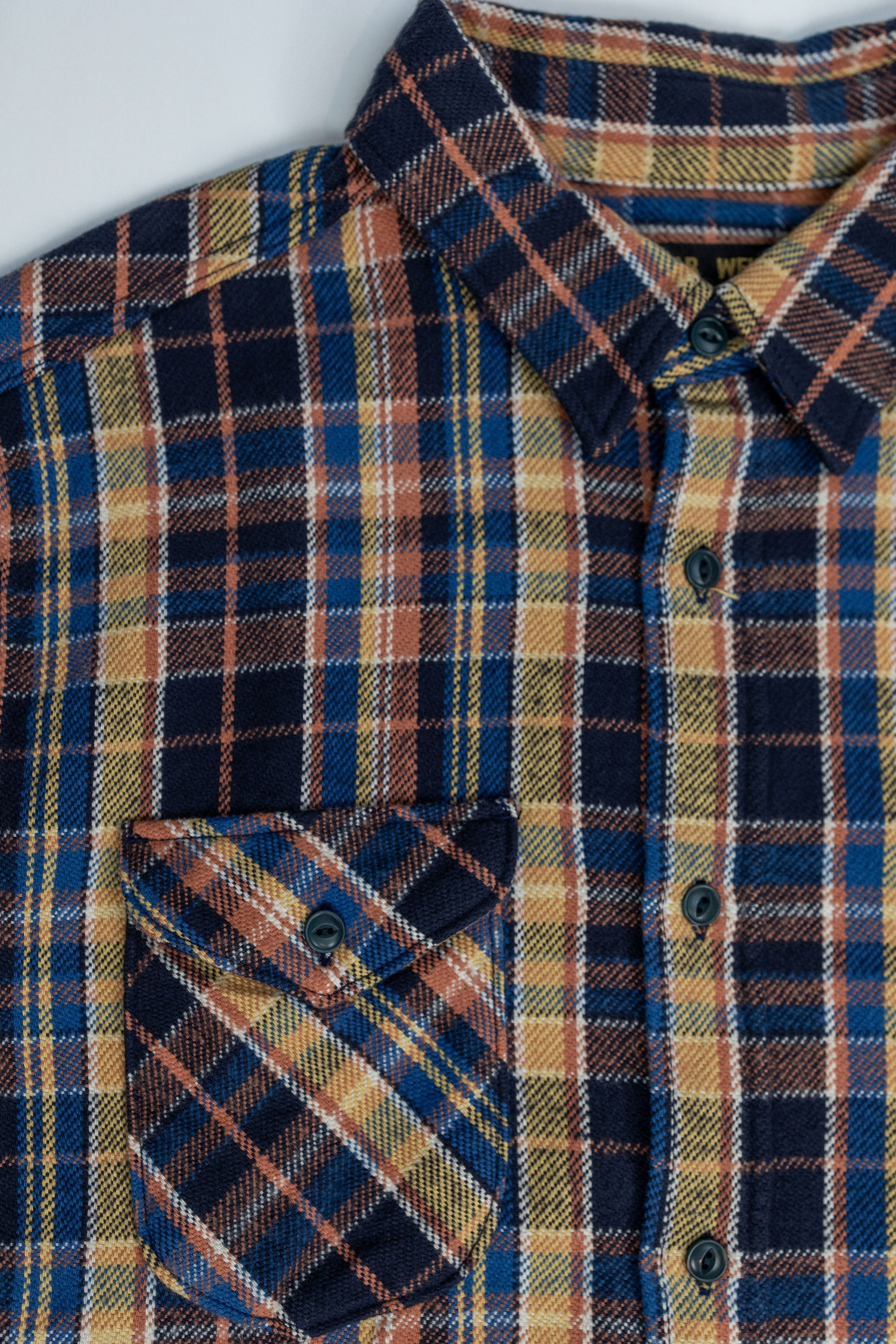 UES 502452 Heavy Flannel Shirt - Blue