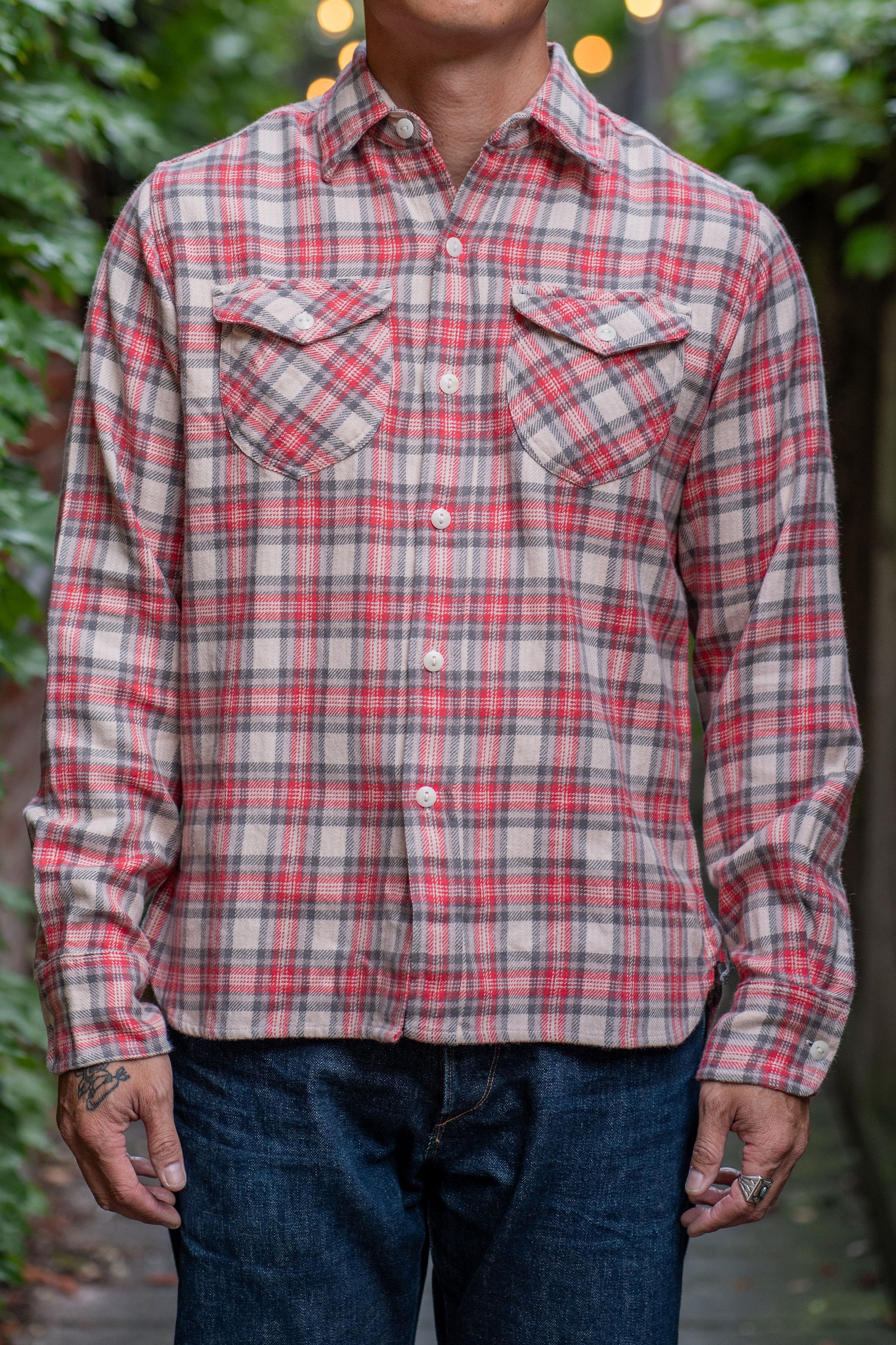 Wythe Washed Flannel Workshirt - Cherry Blossom