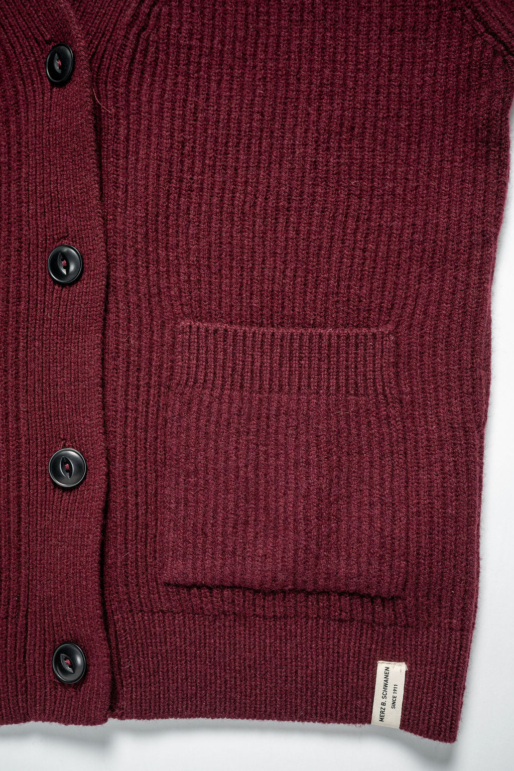 Merz LOCG02 Good Basics Cardigan - Burgundy