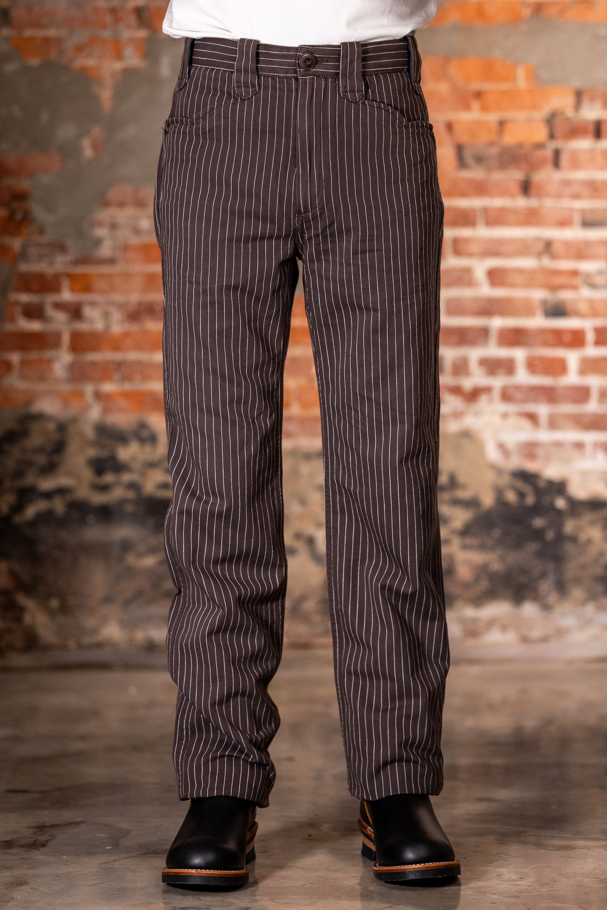 Freenote Cloth Duster Pant - Brown Stripe