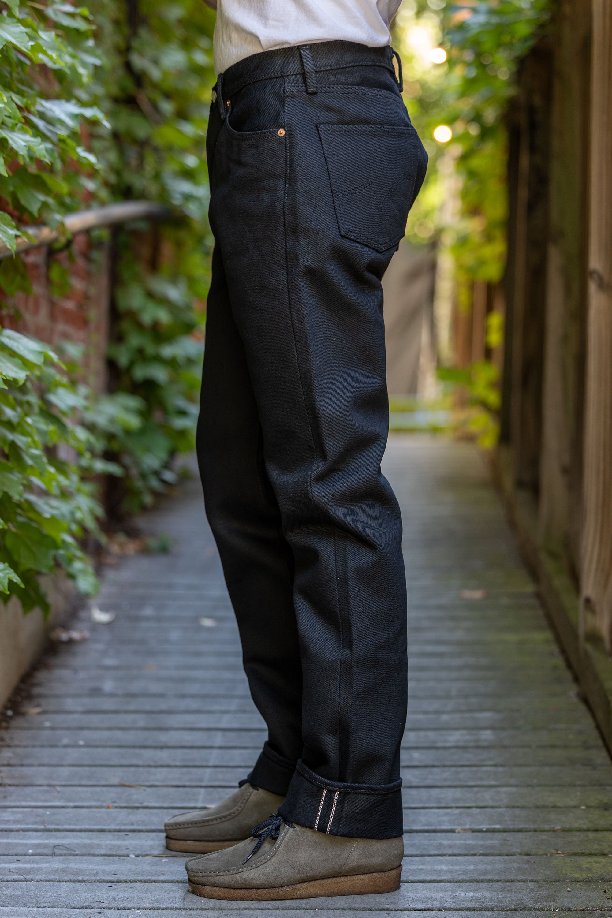 Iron Heart IH-888S-SB Superblack Non-Fade 21oz. Selvedge Denim - Tapered Cut