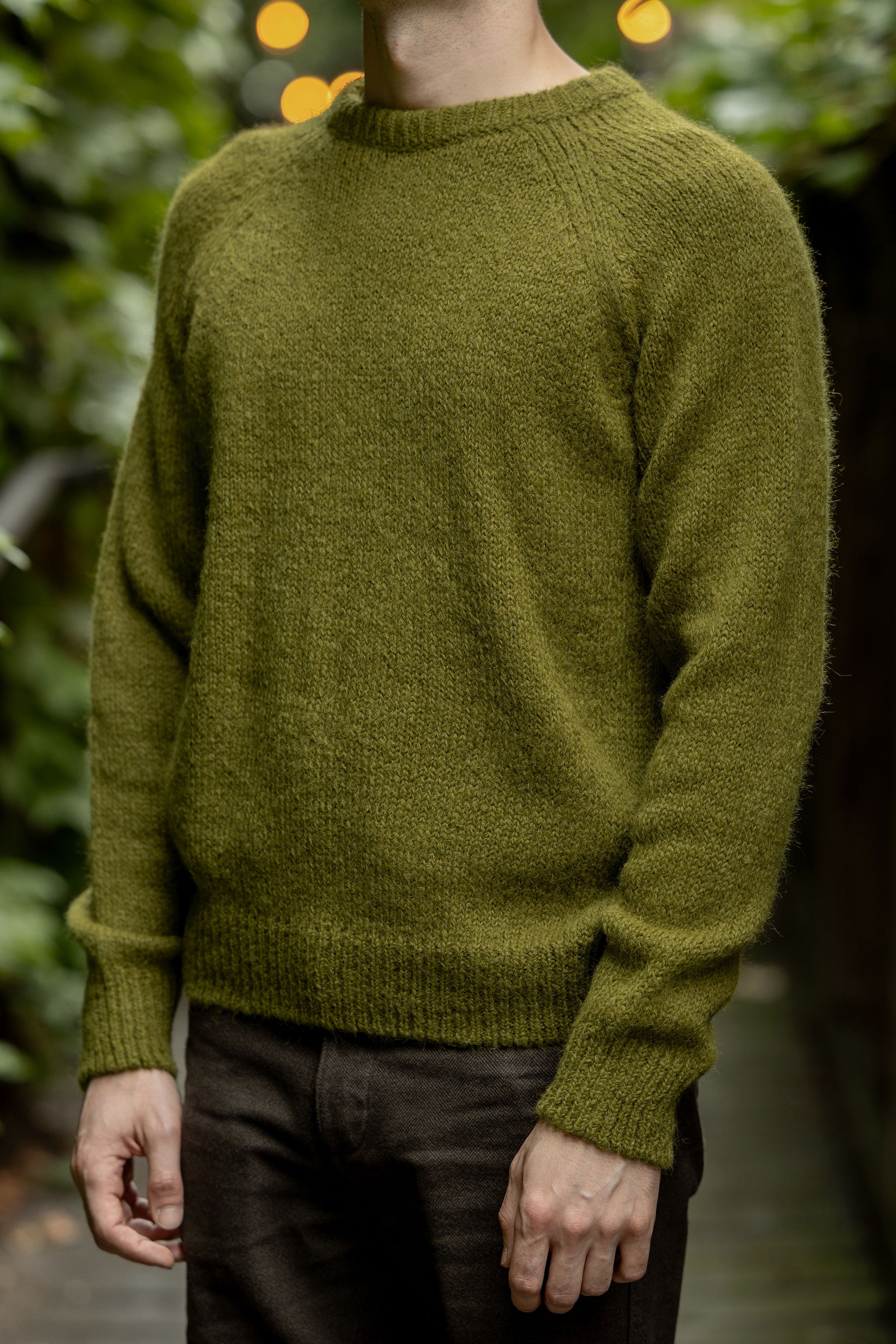 Knickerbocker Bud Alpaca Sweater - Chartreuse