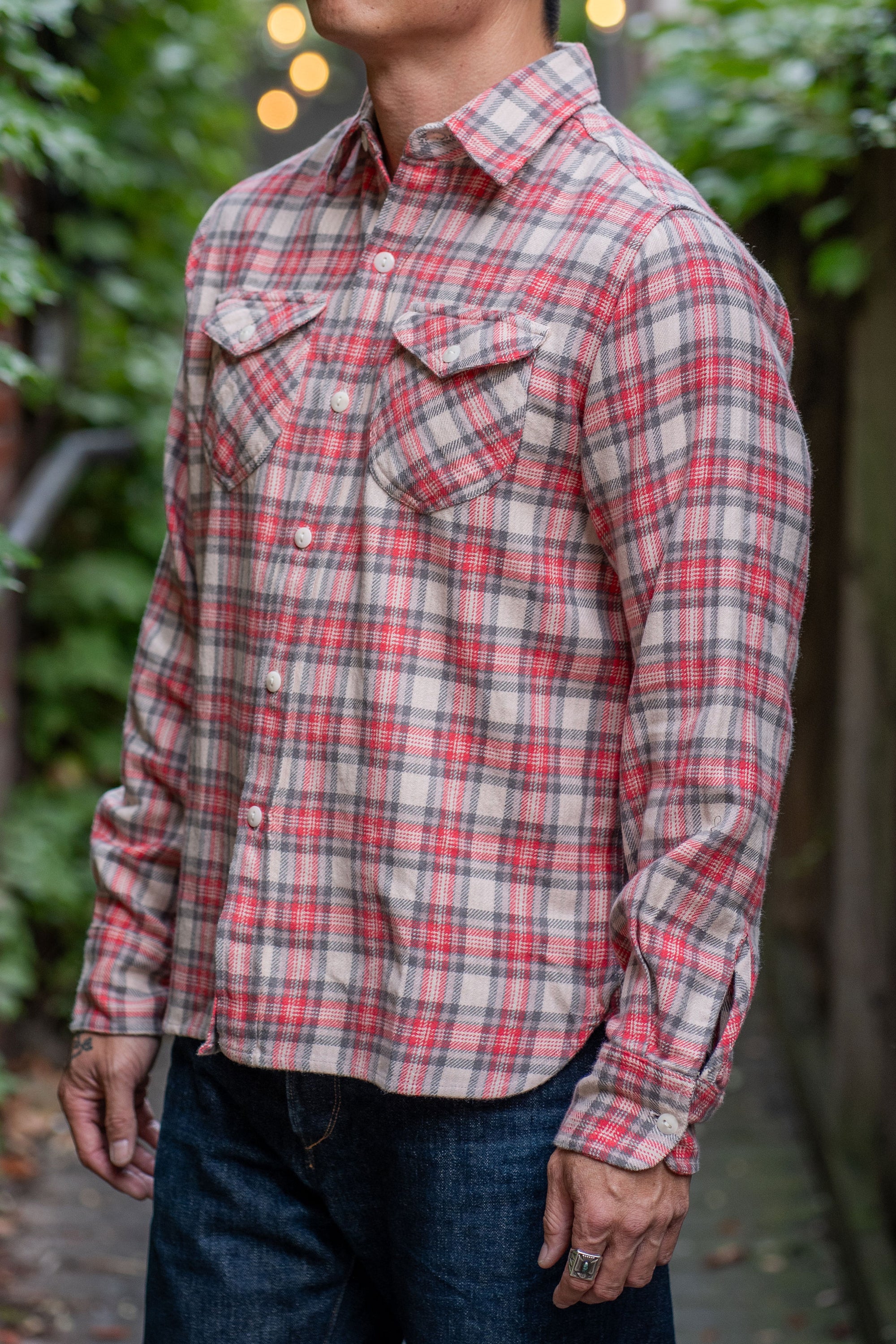 Wythe Washed Flannel Workshirt - Cherry Blossom