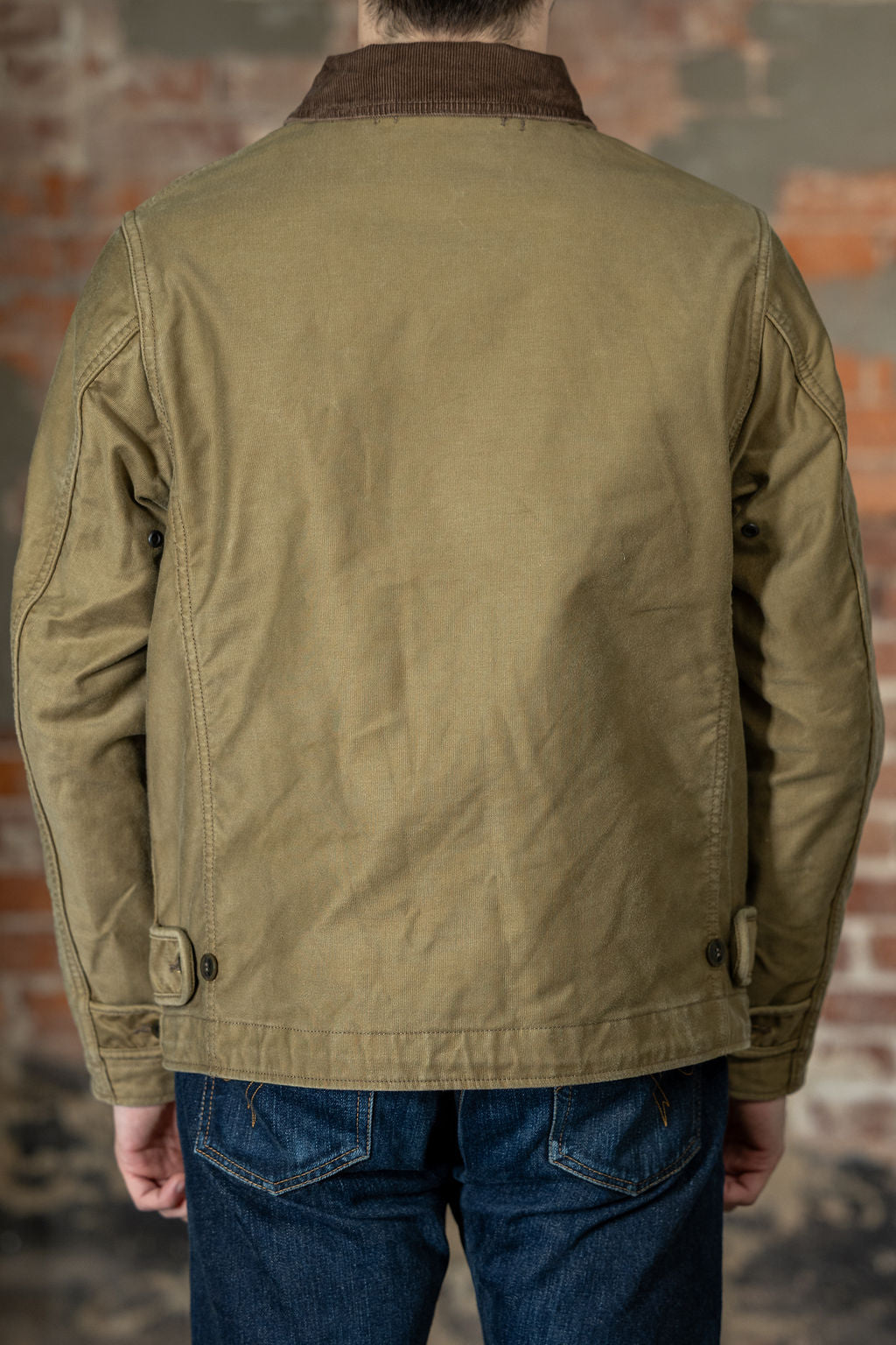 Iron Heart IHM-48-KHA 12oz Whipcord Lightweight N1 Deck Jacket - Khaki