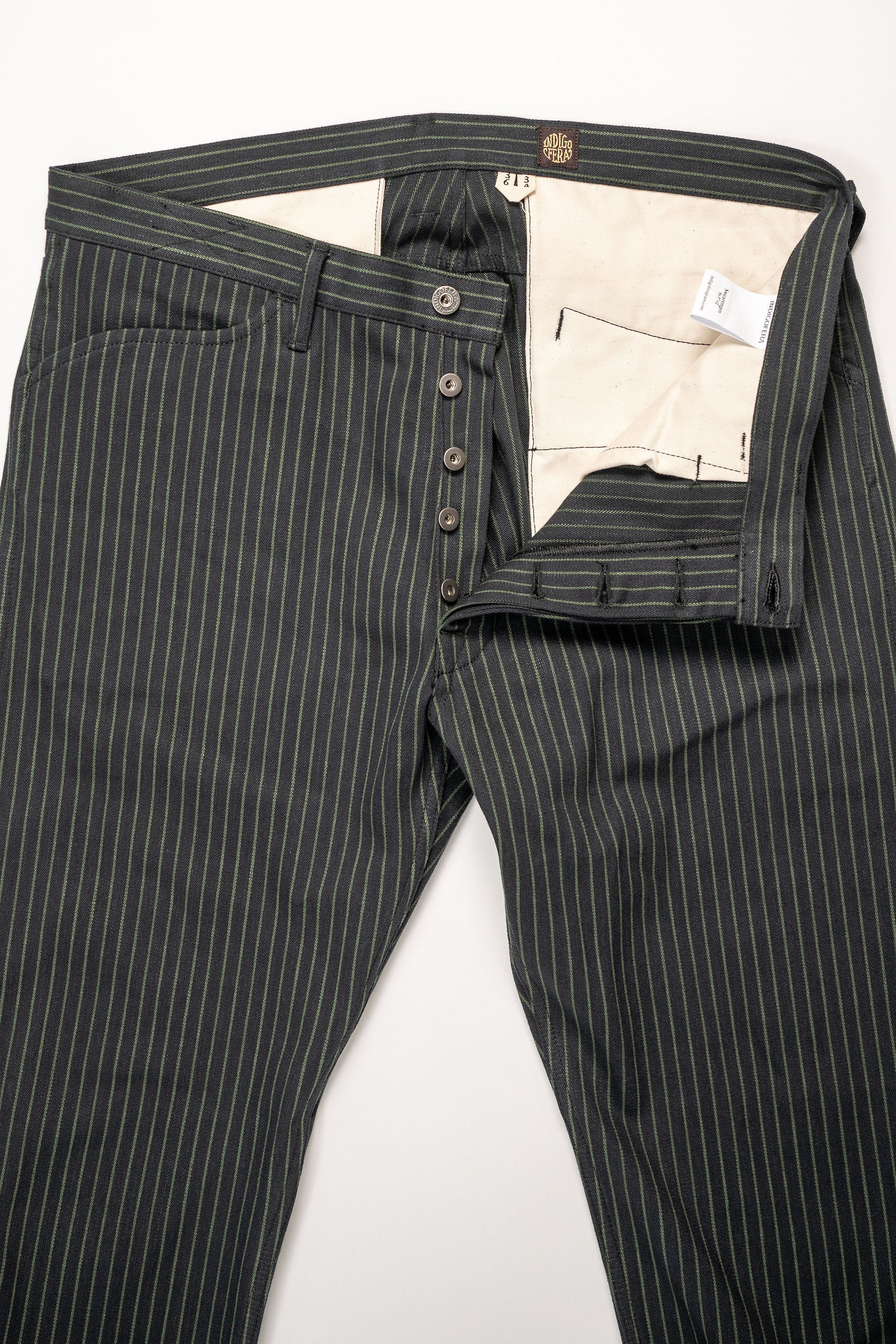 Indigofera Swearengen Pant - Viridescent Stripe