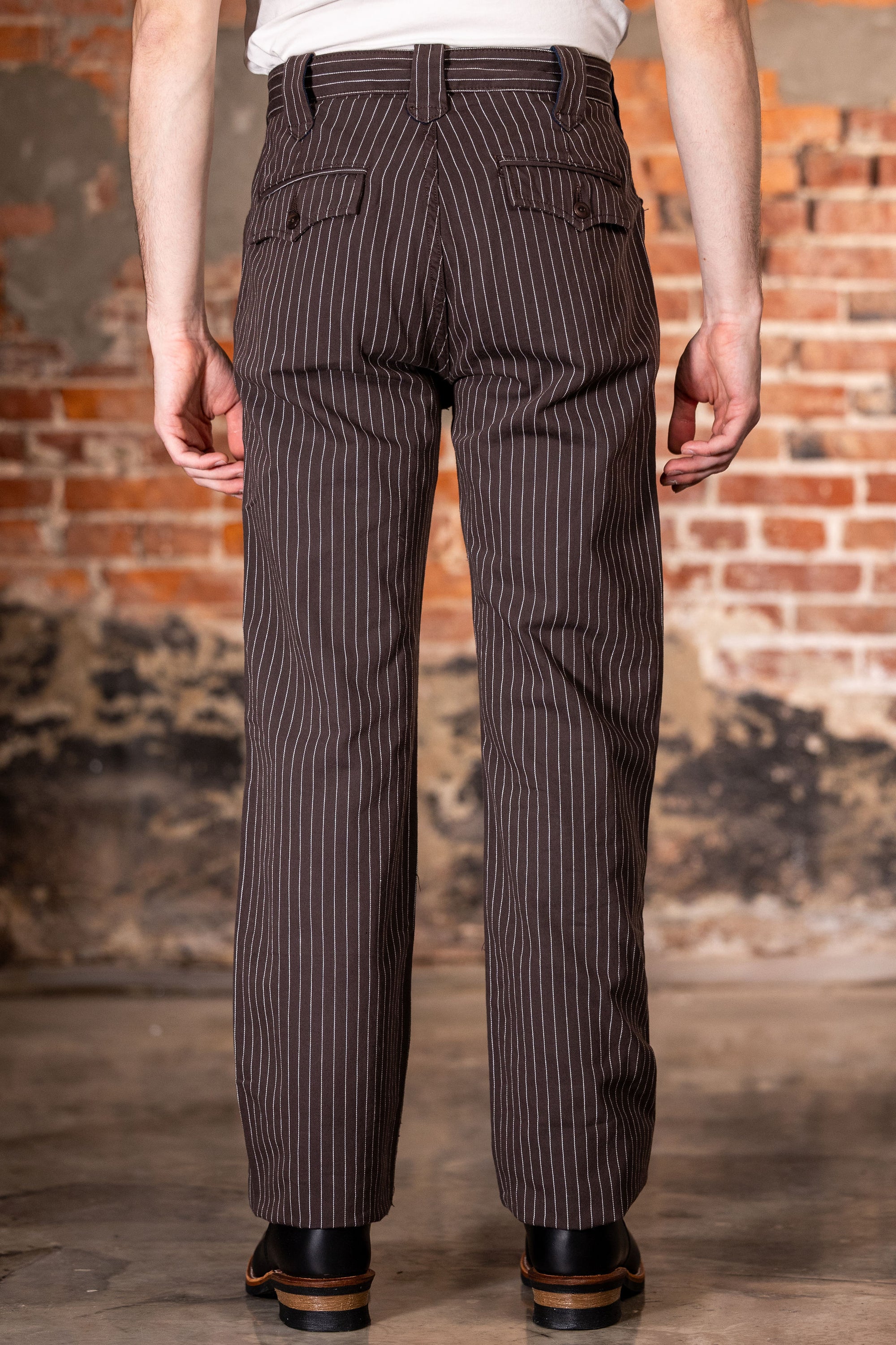 Freenote Cloth Duster Pant - Brown Stripe