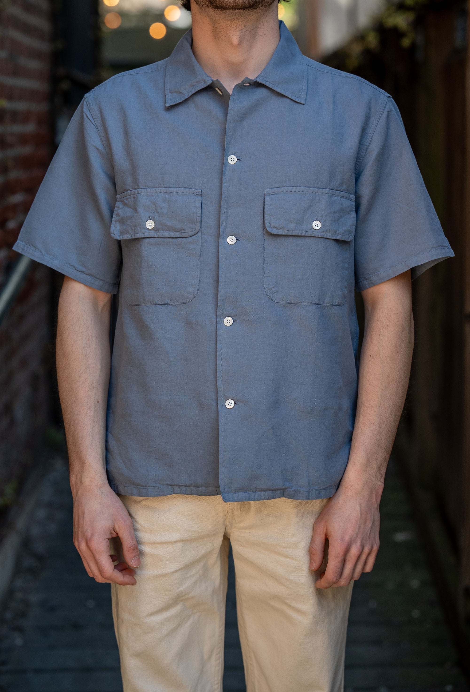 Knickerbocker Mar Cotton & Linen Shirt - Postal