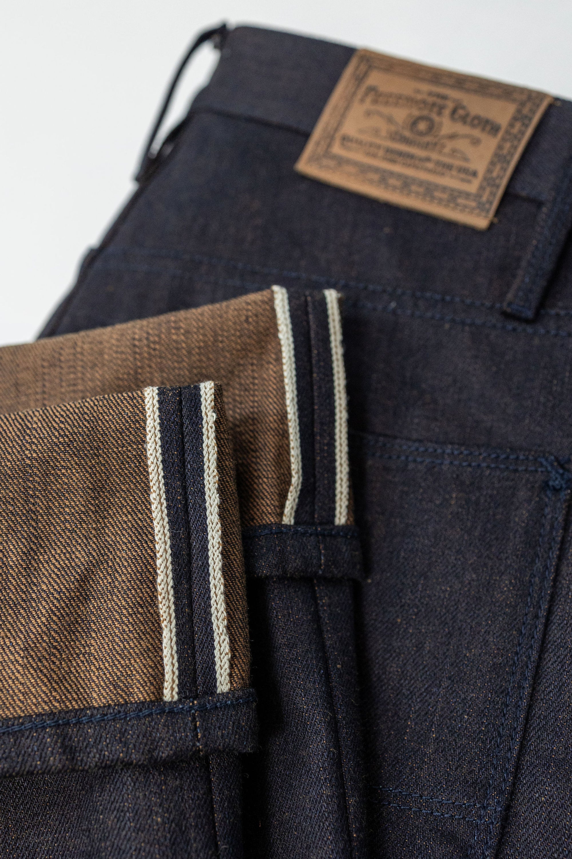 Freenote Cloth Modesto - 16oz Blue Brown Denim