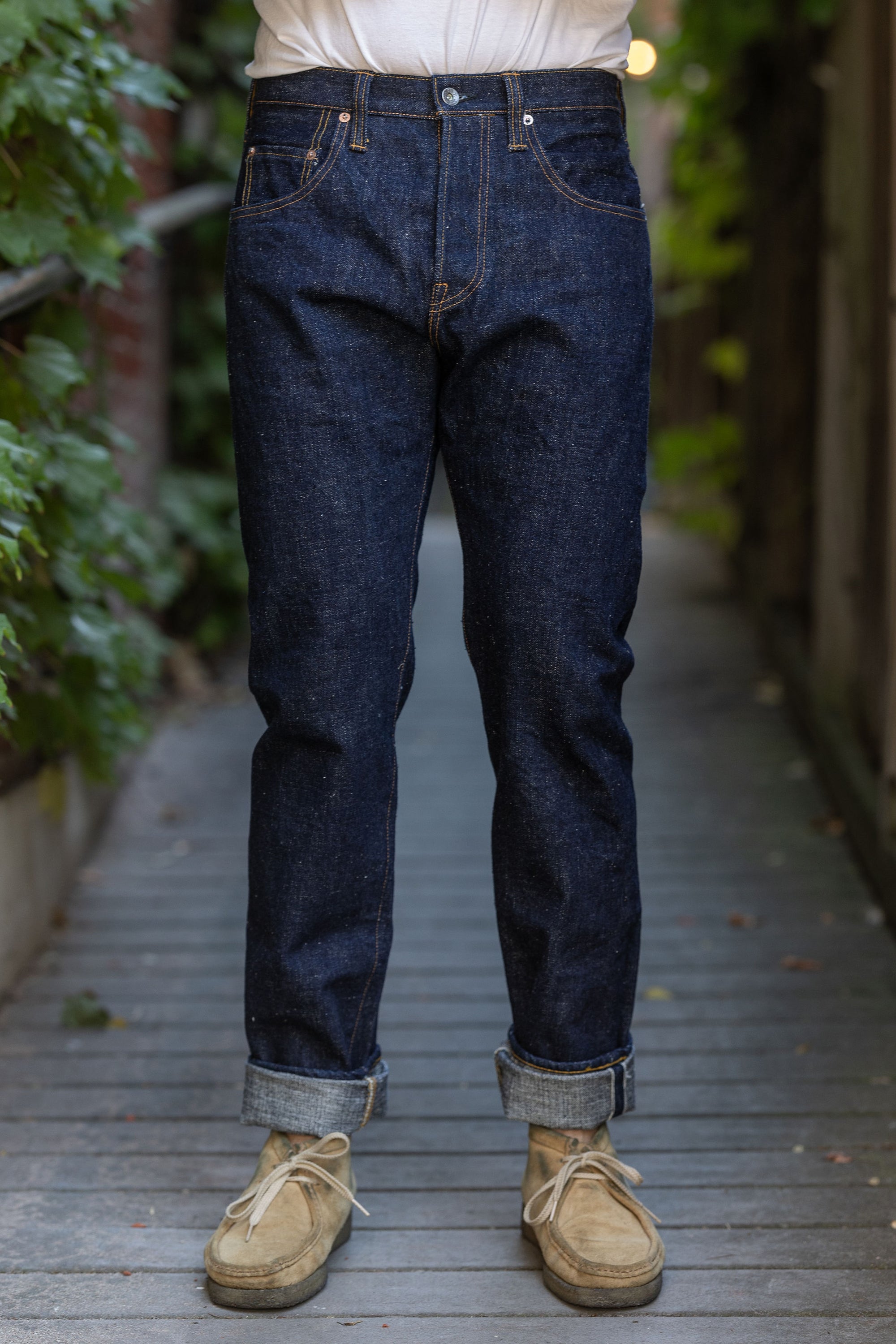 Samurai S211AX Ai Benkei - 18oz Natural Indigo Relaxed Tapered Denim