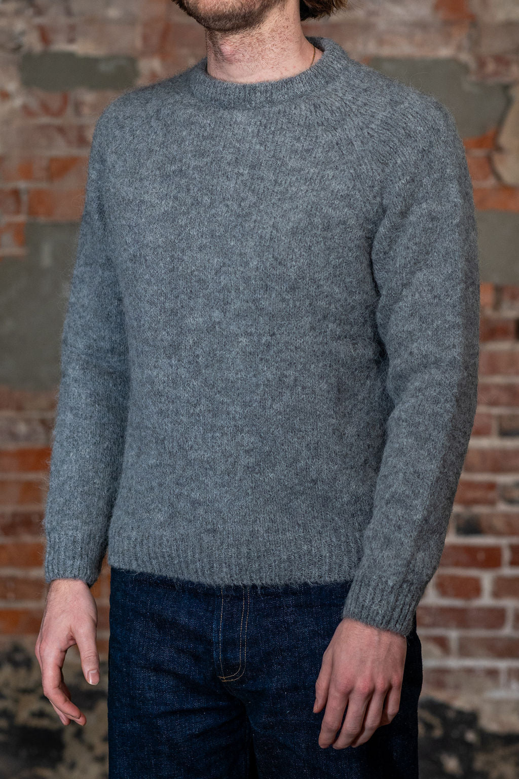 Knickerbocker Fuzz Alpaca Sweater - Charcoal
