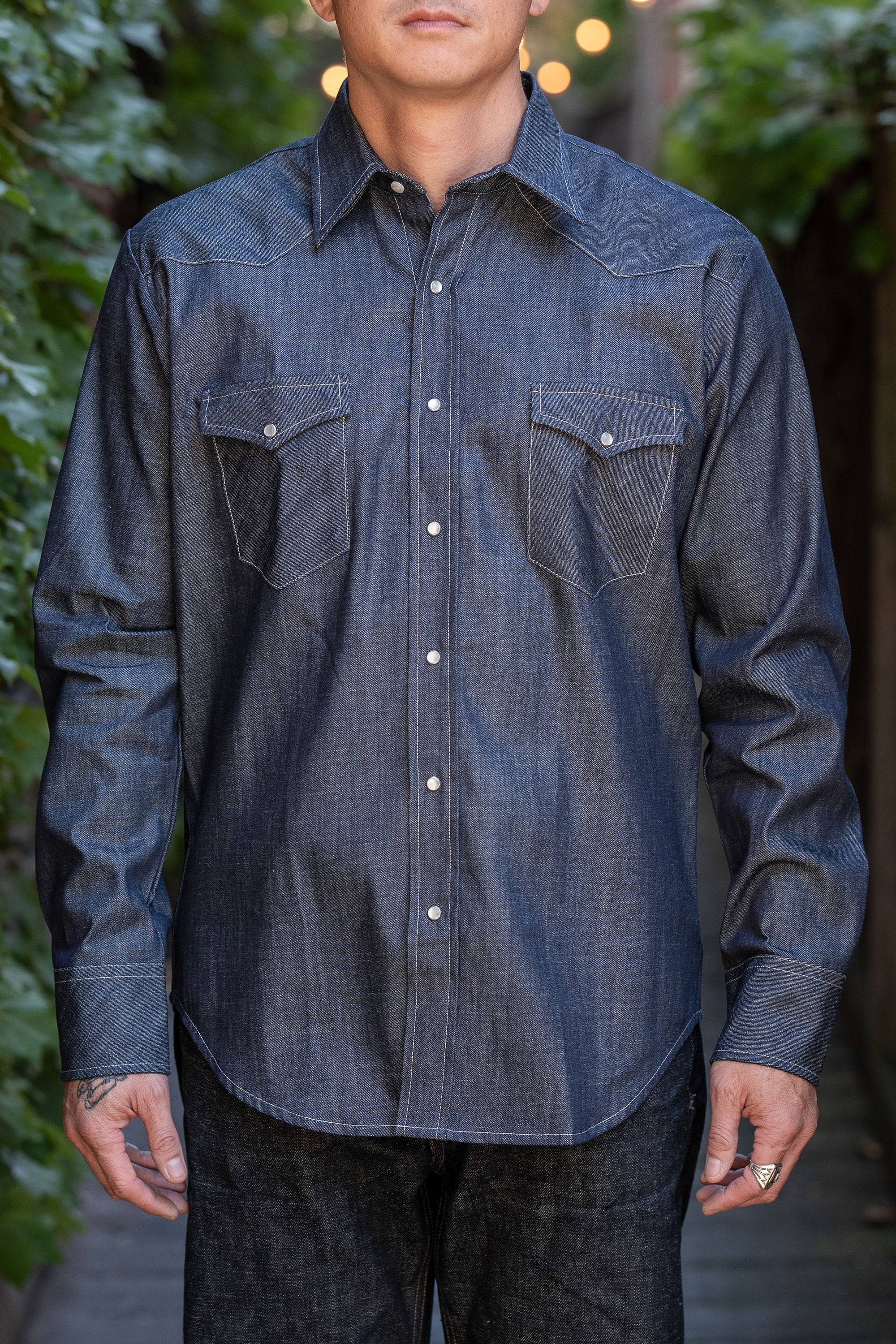 Blue Blanket S02 IT24 Western Shirt - 7.5oz Denim