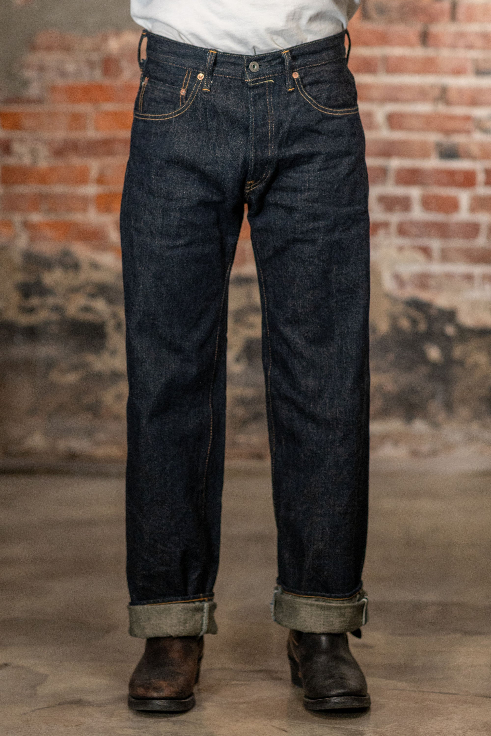 Oni Denim 200-GC15 - 15oz Wide Straight Green Cast Denim