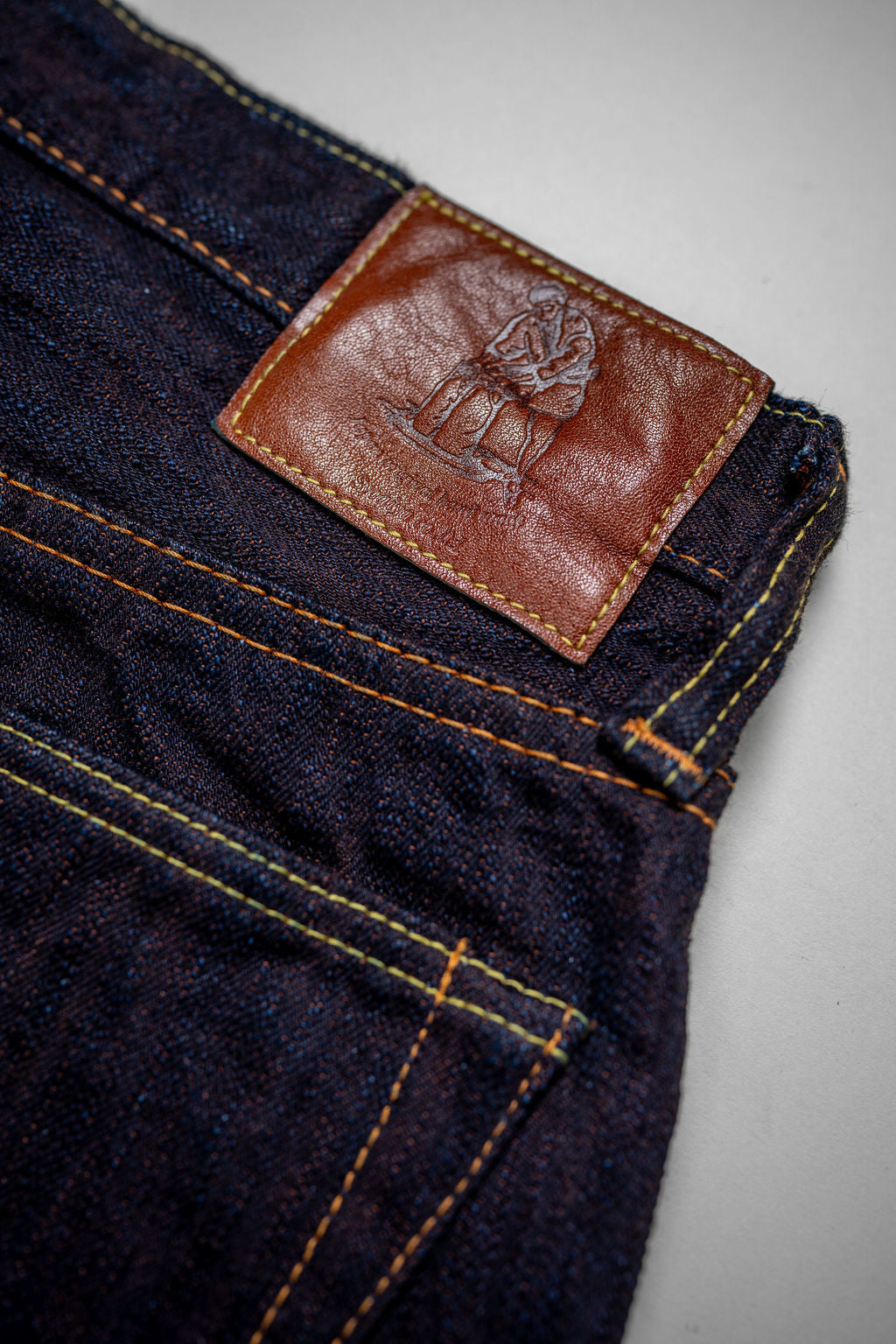 Pure Blue Japan PER-EX-003-ID Regular Straight - 15oz Indigo x Persimmon Extra Slub Denim