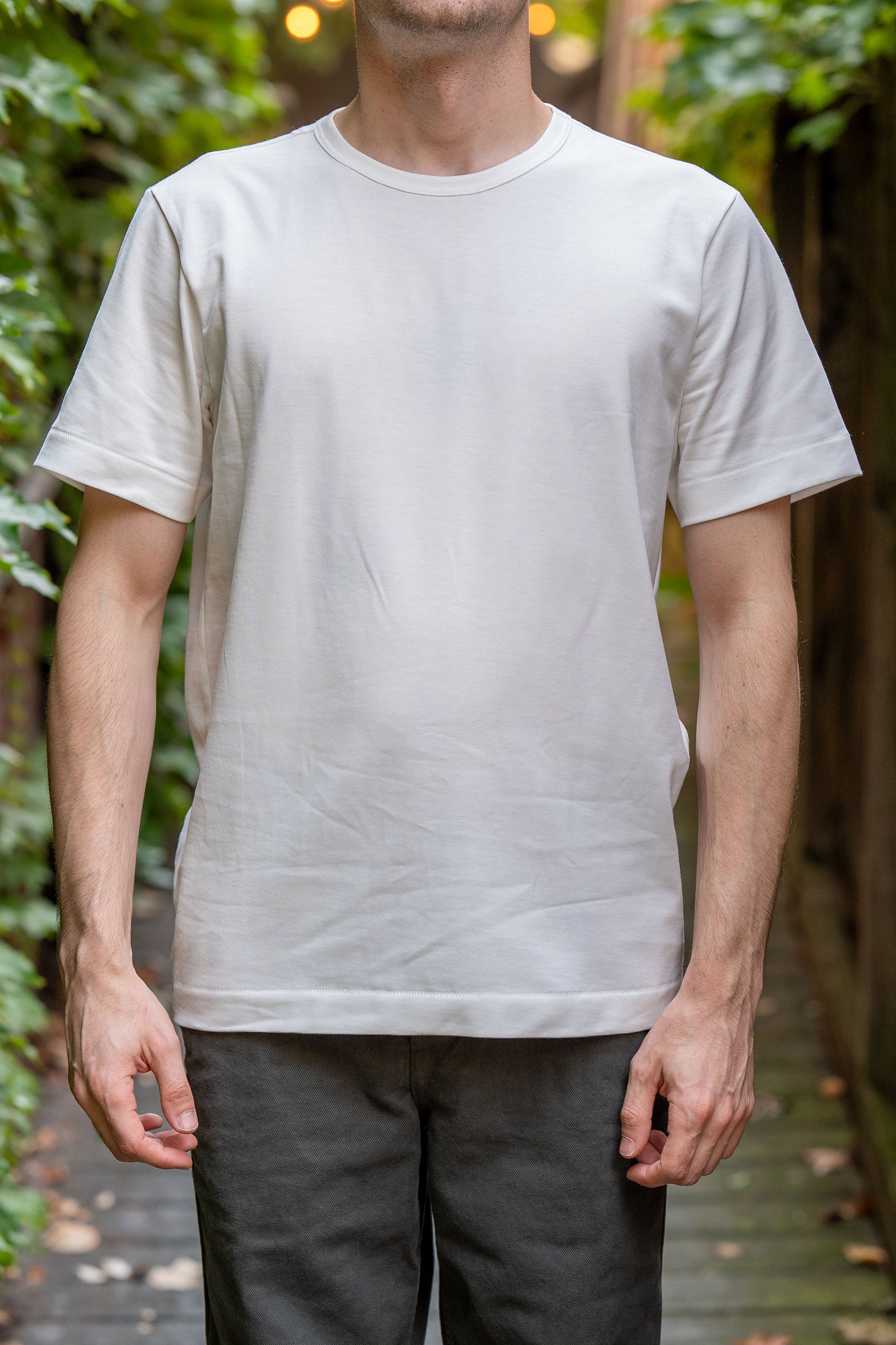 Merz b. Schwanen 2M15 Vintage Machine Refined Classic Fit T-Shirt - White