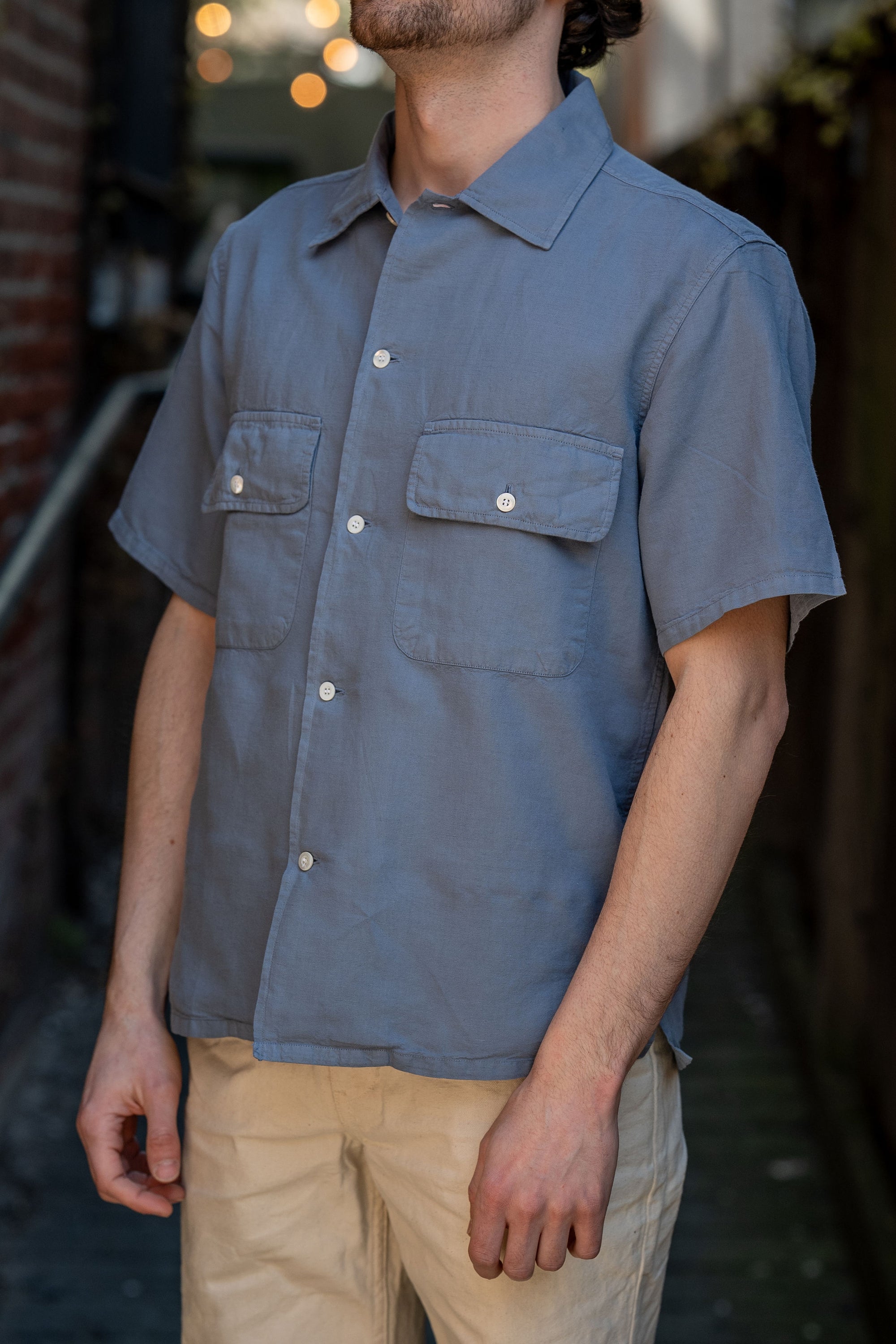 Knickerbocker Mar Cotton & Linen Shirt - Postal